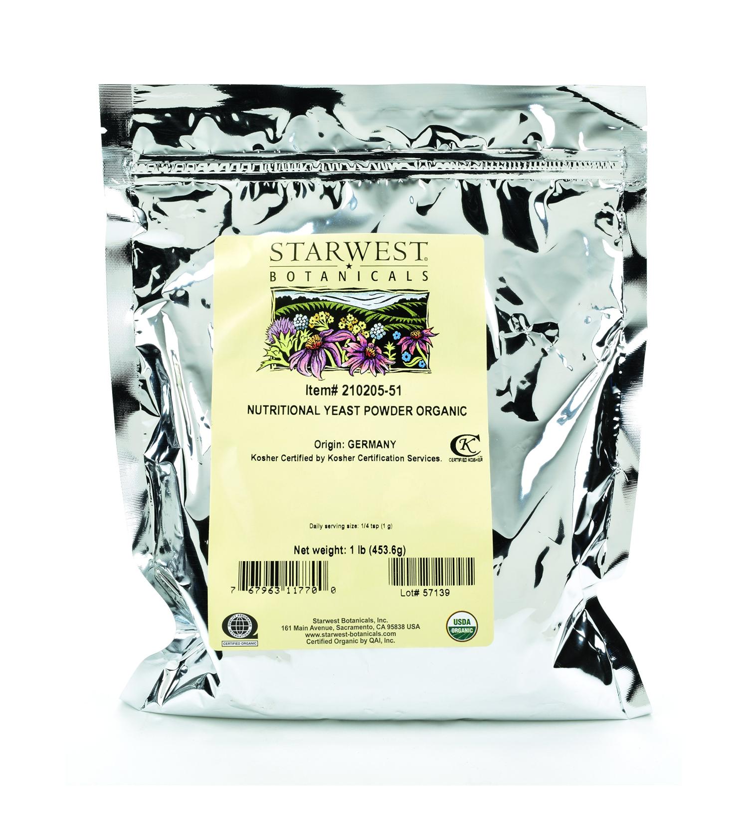 Starwest Botanicals Organic Nutritional Yeast Powder, 1 Pound