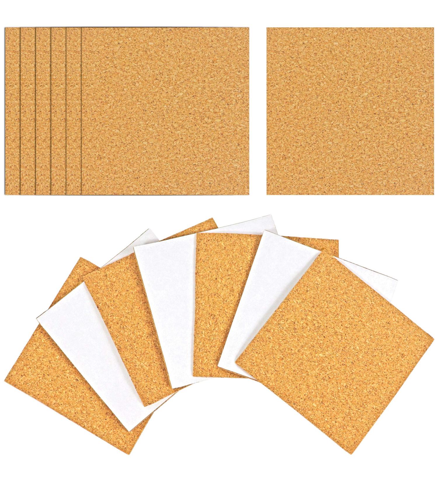 Millennial Essentials 25 Pack Self-Adhesive Cork Squares 4 x 4 Inches Cork Backing Sheets Cork Tiles for Cork Coasters and DIY Crafts - Buy Online on GoSupps.com