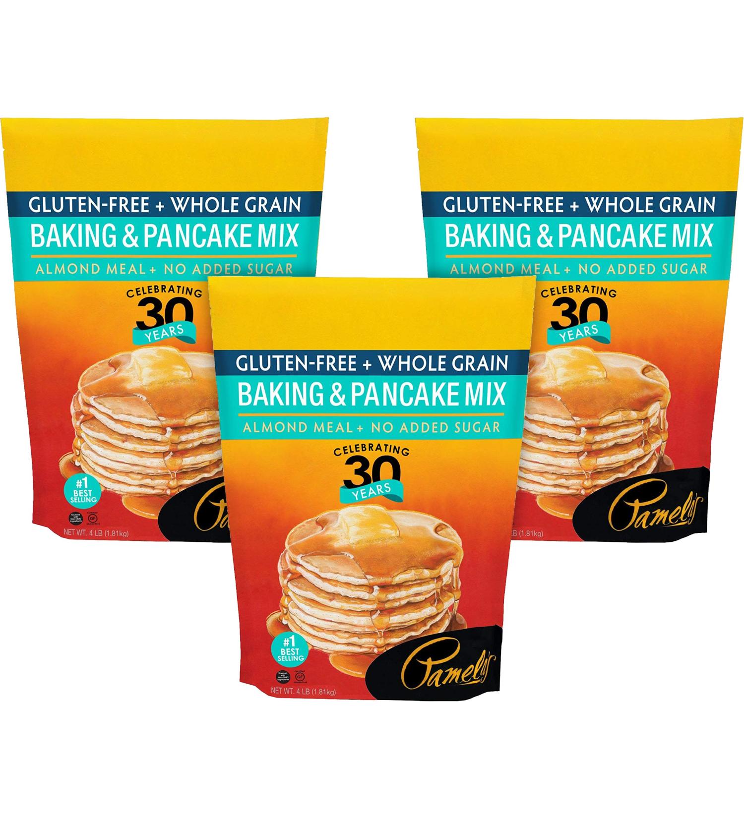PAMELAS MIX PANCAKE BAKING WF GF, 64 OZ, PK- 3