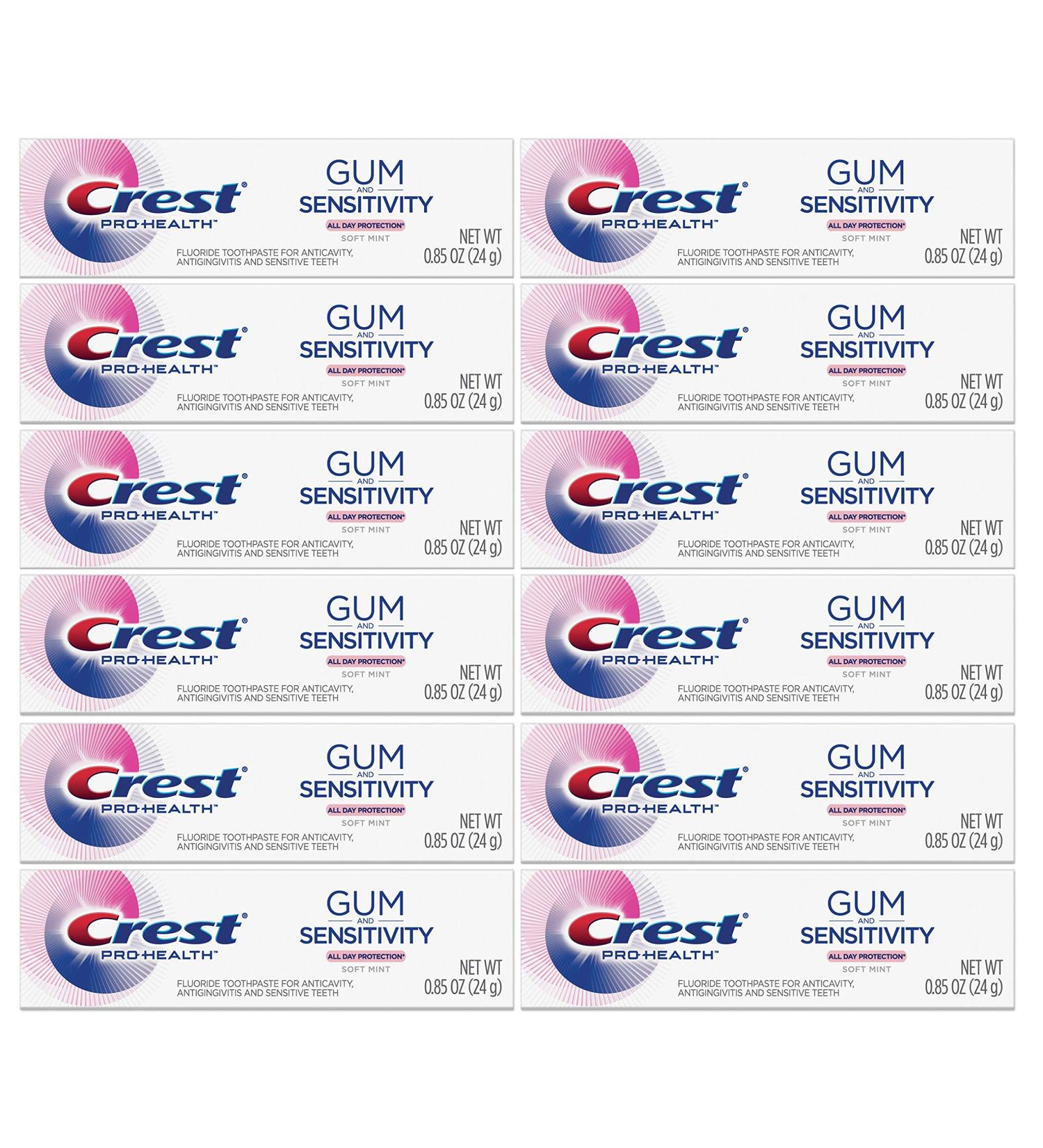 Crest Pro Health Gum & Sensitivity Toothpaste Soft Mint Travel Size 0.85 oz - Pack of 12 - Buy Online on GoSupps.com