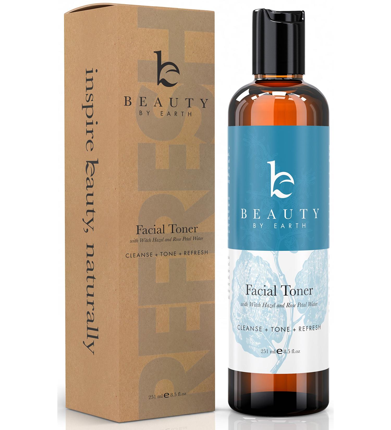 Rose Water Toner for Face - Alcohol Free Witch Hazel Astringent for Women - Hydrating Facial Toner 8.5 Fl Oz - Buy Online on GoSupps.com