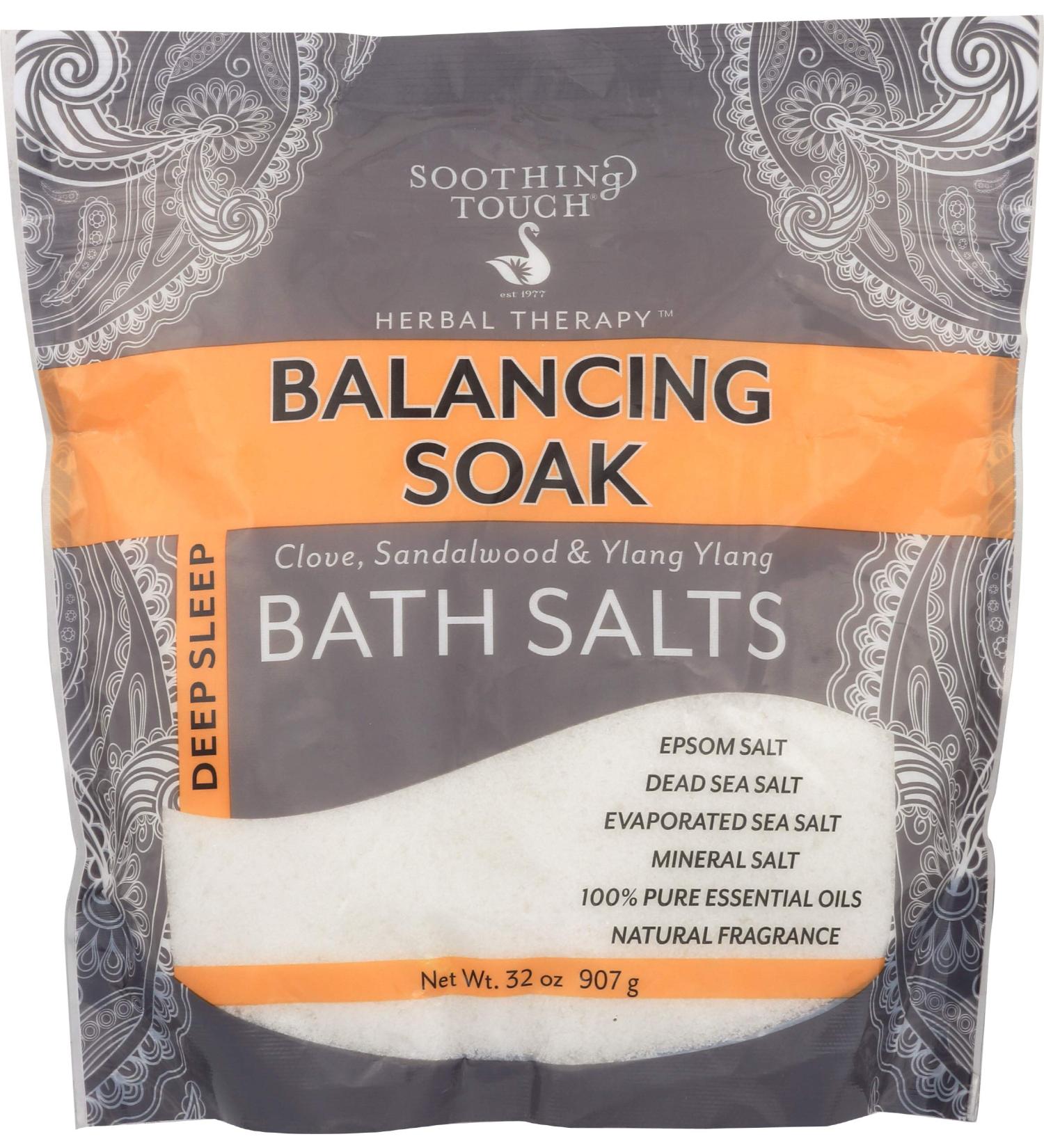 Soothing Touch Deep Sleep Bath Salts | Clove Sandalwood & Ylang | 32 Oz (2 lb) - Buy Online on GoSupps.com