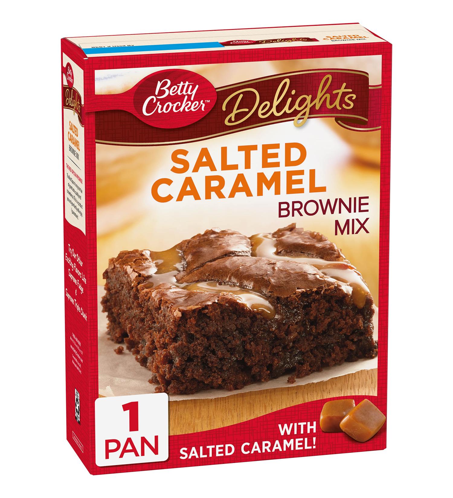 Betty Crocker Delights Salted Caramel Brownie Mix 18.4 Oz - Delicious Homemade Treats - Buy Online on GoSupps.com
