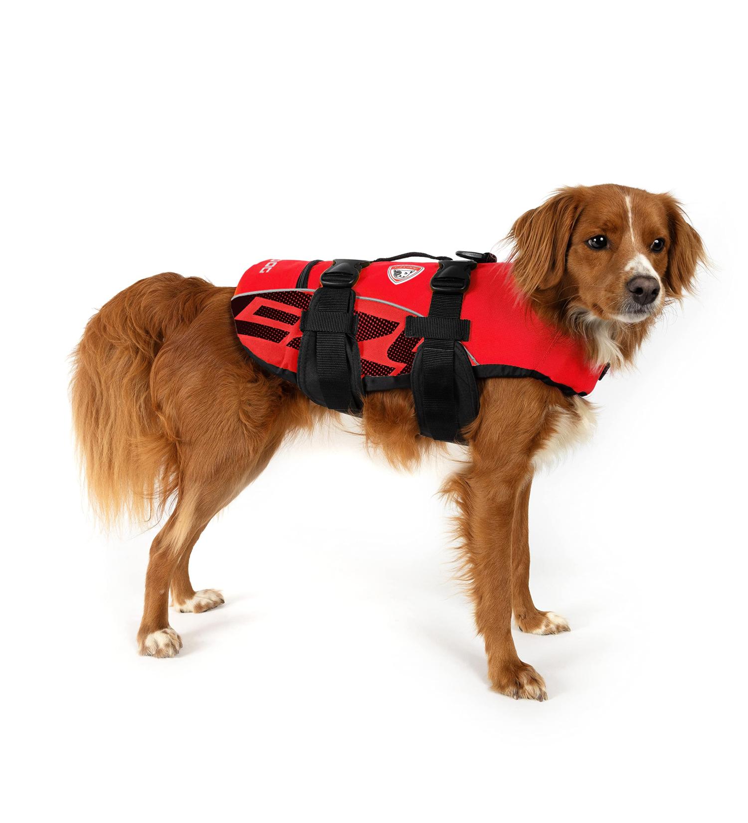 EzyDog Premium DFD - Adjustable Dog Life Jacket with Reflective Trim - Red Large - Buy Online on GoSupps.com