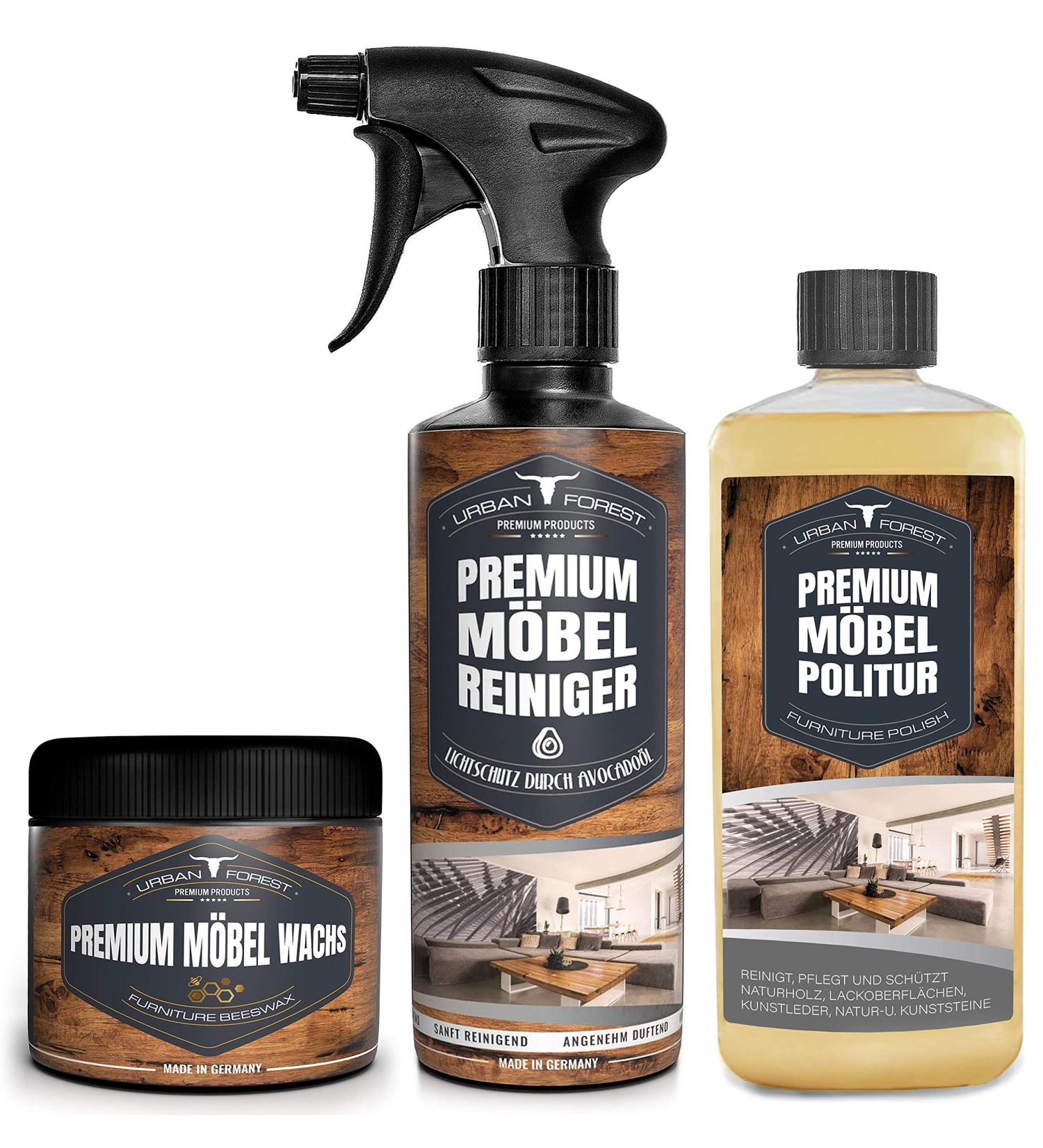 Urban Forest Furniture Wax Oil & Cleaner Set - Best for Wood Plastic Leather & Stone Surfaces | Save on Cleaning Essentials - Buy Online on GoSupps.com