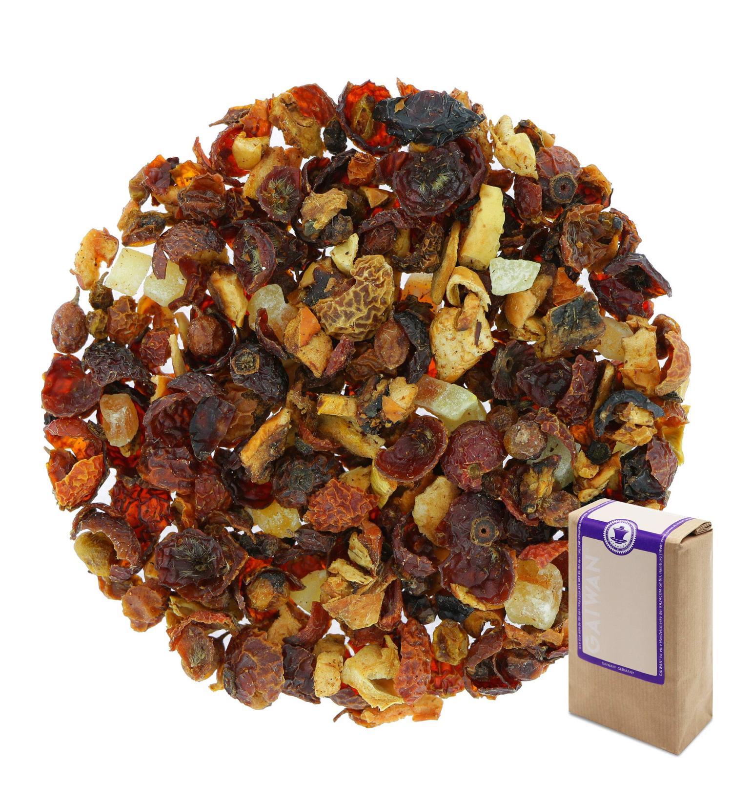 No. 1416: Fruit Tea Loose Leaf "Sea Buckthorn" - 100 g (3.5 oz) - GAIWAN Germany - Rose HIPS Apple sea Buckthorn Papaya and Ananas 100g - Buy Online on GoSupps.com