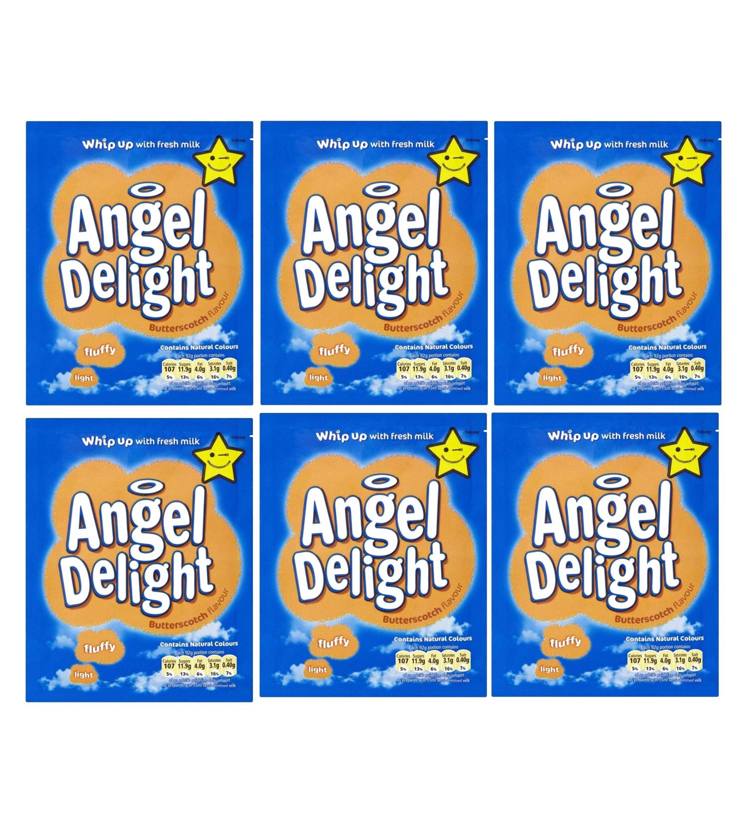 Birds Angel Delight Butterscotch Flavour 6 x 59gm Sachet
