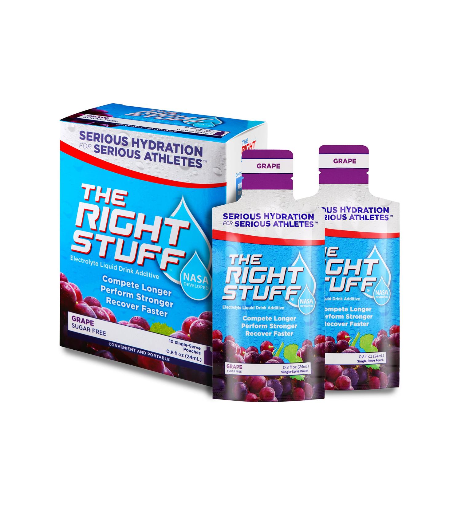 The Right Stuff Electrolyte Drink Additive STD - Grape 10 Pouch Box | International Shipping Available - Buy Online on GoSupps.com