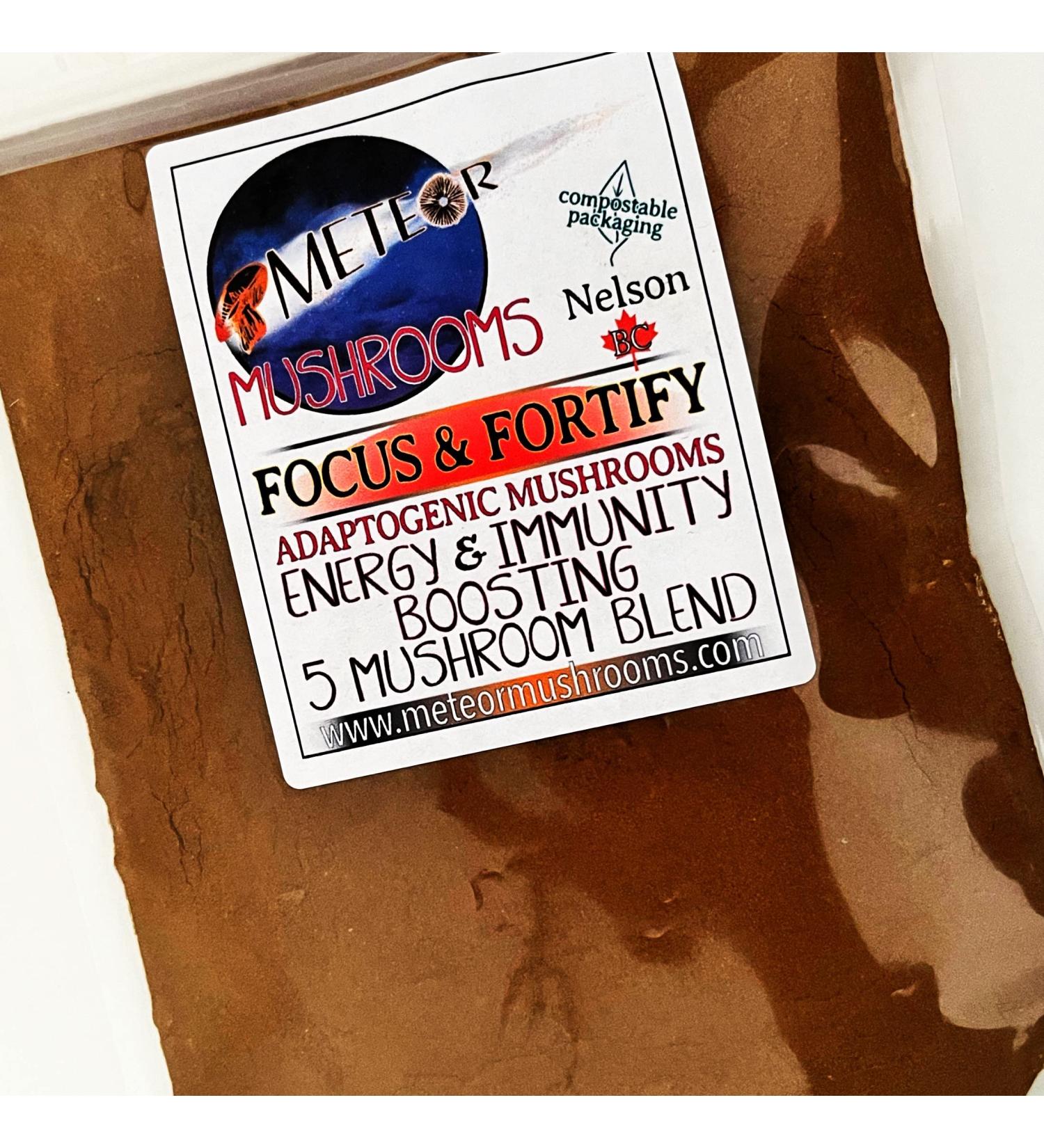 Focus & Fortify 5 adaptogenic mushroom powder blend - Buy Online on GoSupps.com