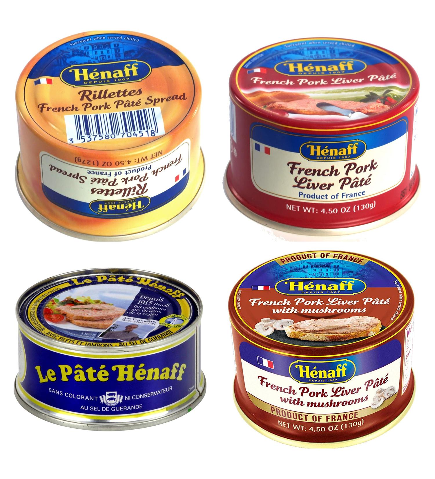 Henaff Mix Pates and Rillette from France - 4 Unique Flavors - Buy Online on GoSupps.com