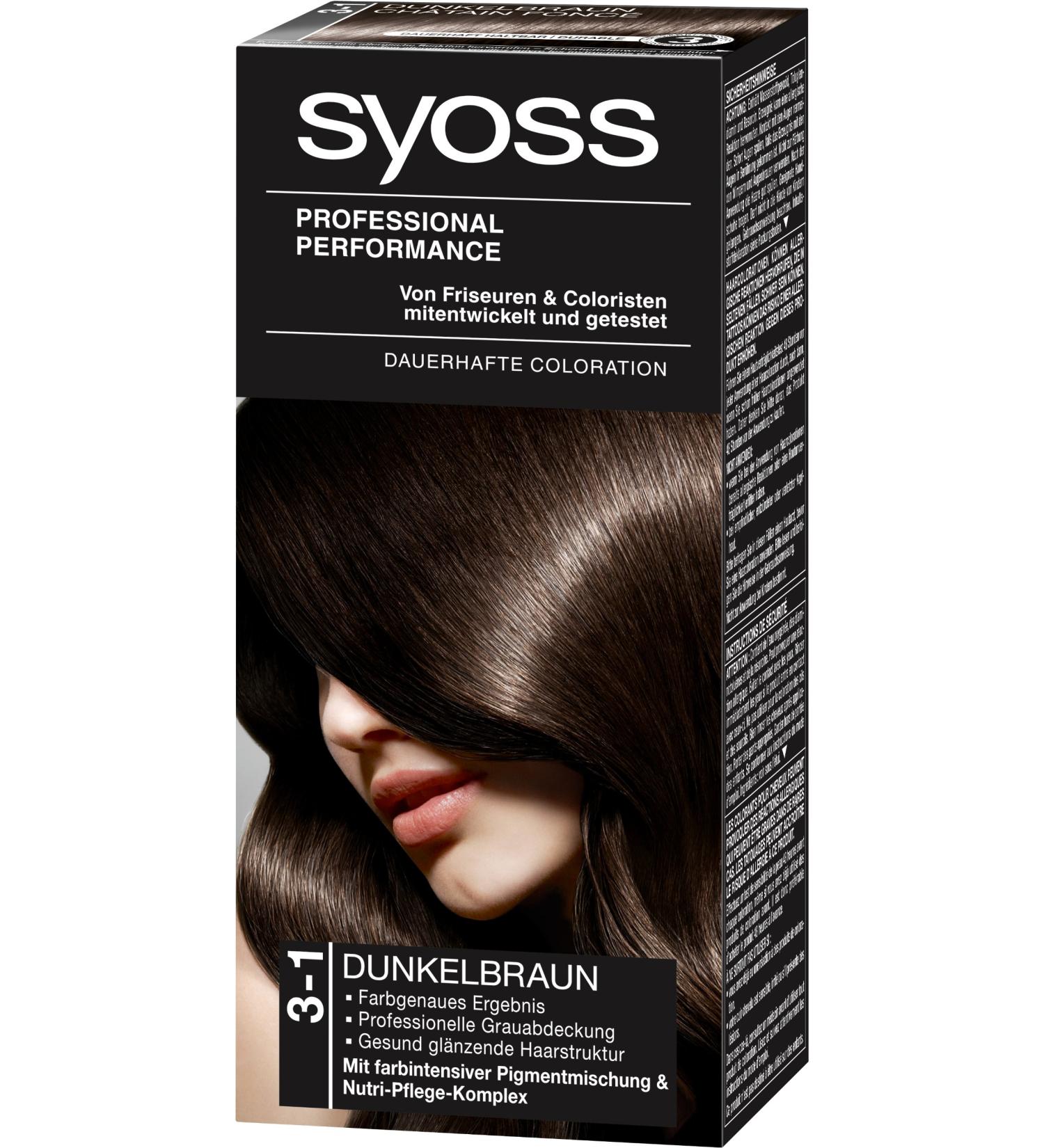 Syoss 3-1 Hair Dye Dark Brown Level 3