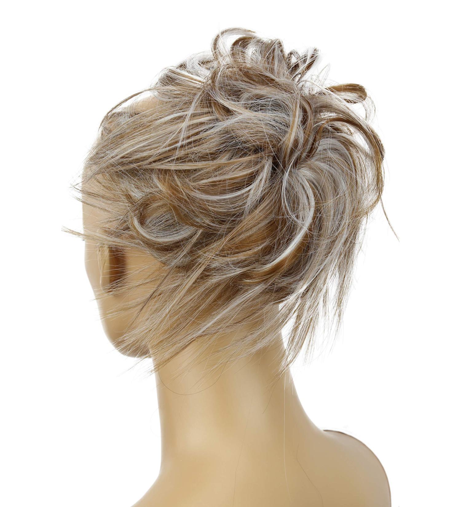 CAISHA JUMBO Hair Tie | Floral Updo Accessory for Bridal & Wavy Hairstyles | DM 17cm Light Brown Gray Mix | International Shipping - Buy Online on GoSupps.com