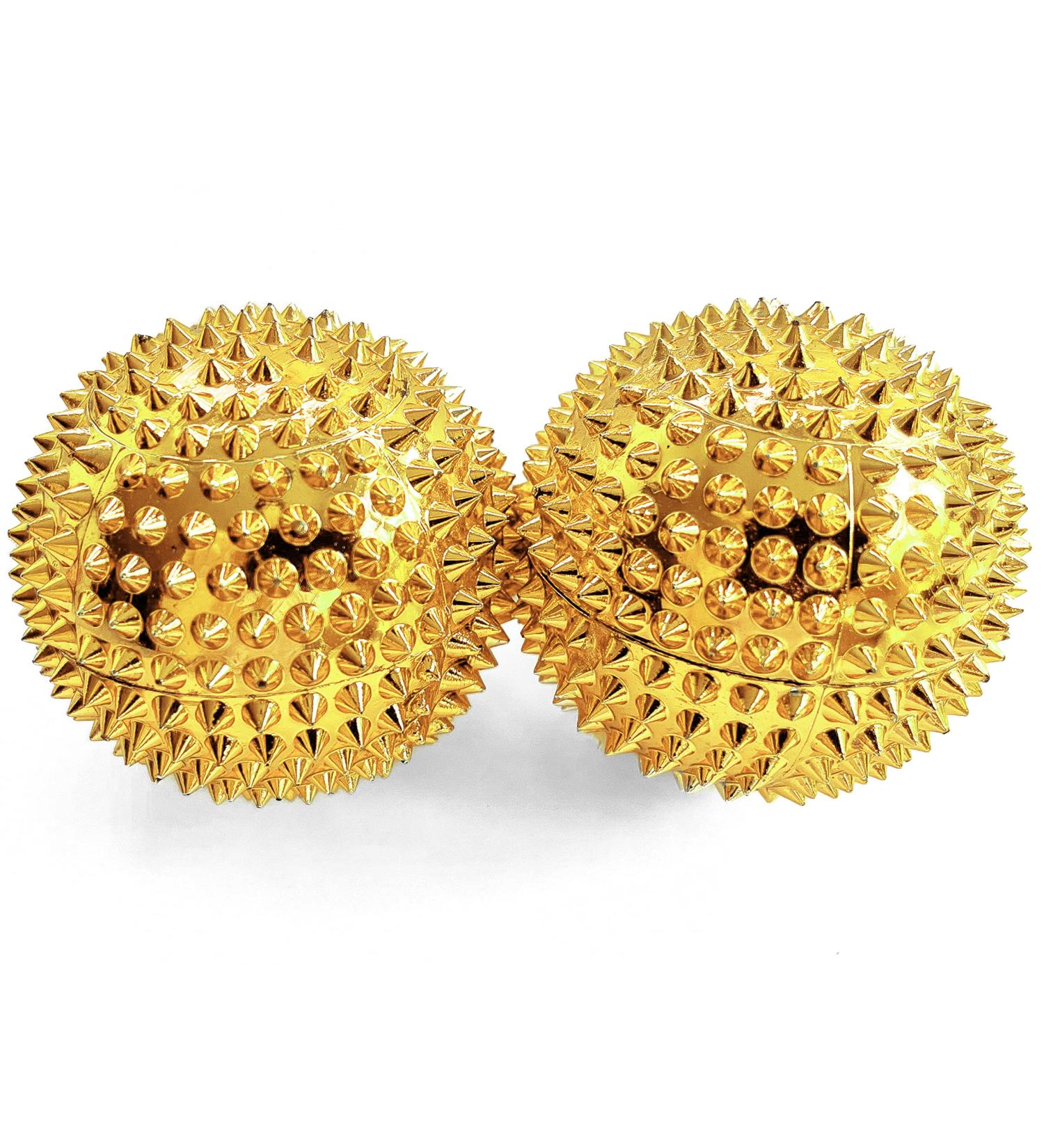 Buy 2x DBT Skills Hedgehog Balls | Magnetic High Stress Acupressure Balls for Stress Relief Massage & Mobility | Gold 47mm - Buy Online on GoSupps.com