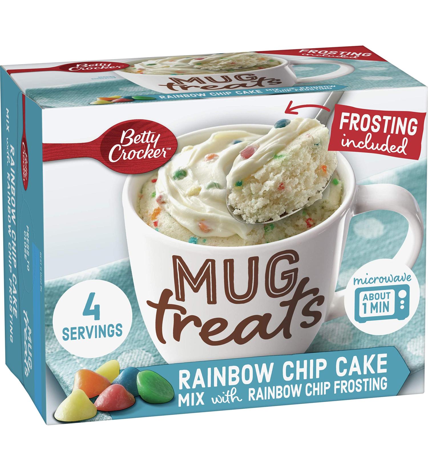 Betty Crocker Mug Treats Rainbow Chip Cake Mix & Frosting 4 Servings 13.9 oz (Pack of 6) - Buy Online on GoSupps.com
