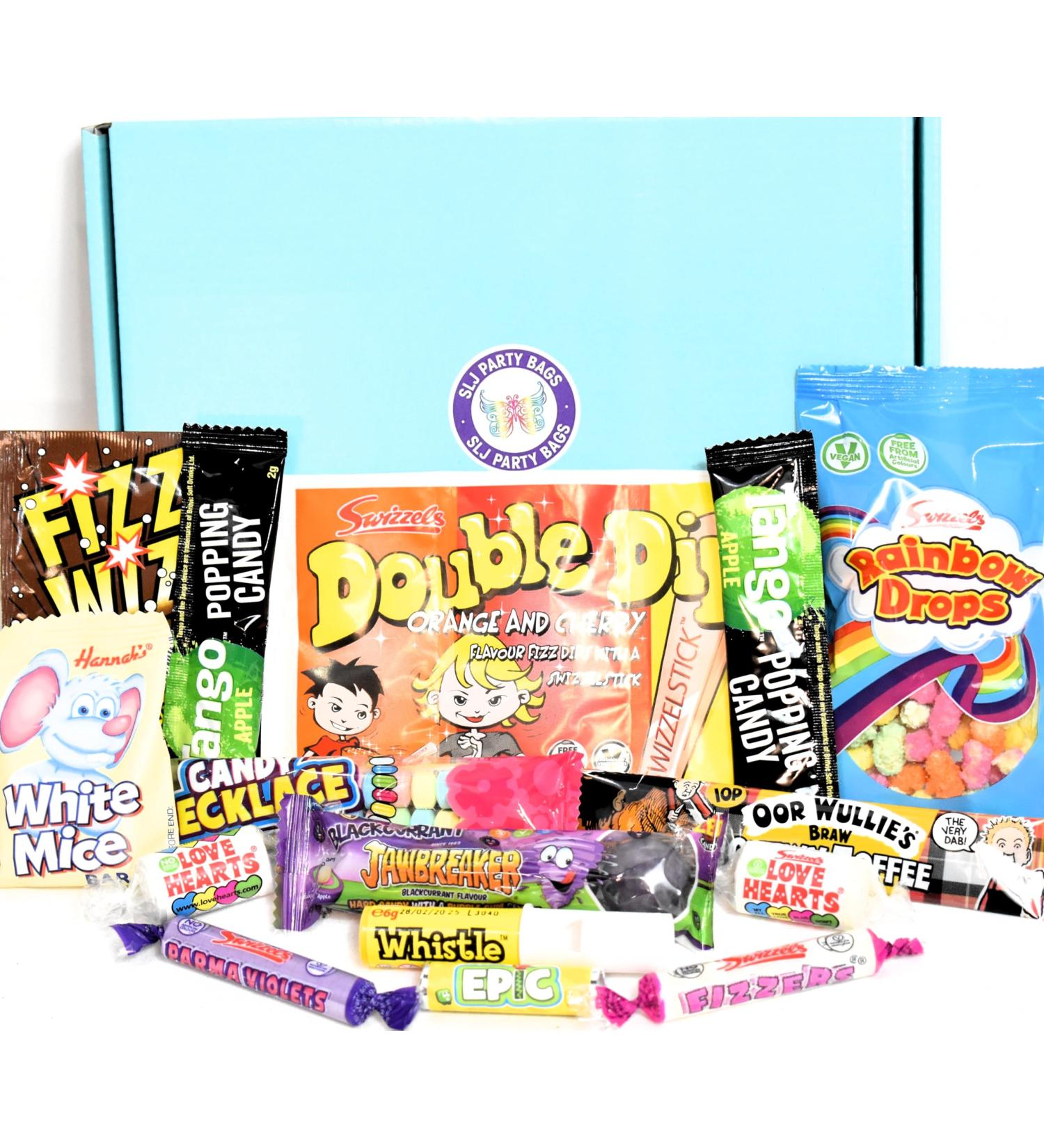 Classic Vegetarian Retro Sweets Mini Letter Box Treat Gift Box - Present for Birthdays Christmas Get Well Soon.