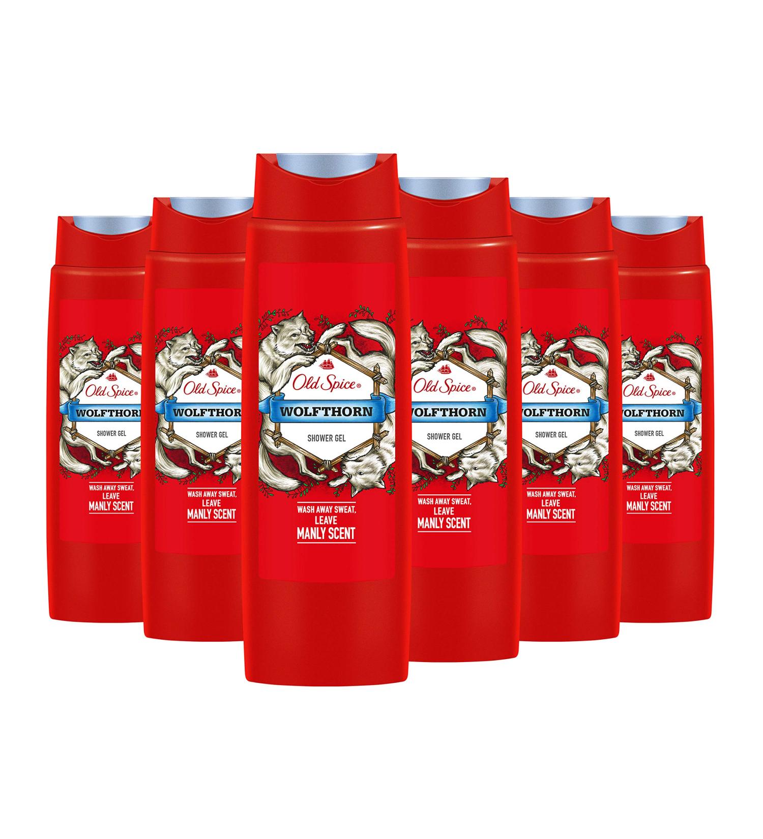  Old Spice Old Spice Wolfthorn Men's 3-in-1 Shower Gel and Shampoo 250 ml - Long Lasting Fragrance - Pack of 6 - Buy Online on GoSupps.com