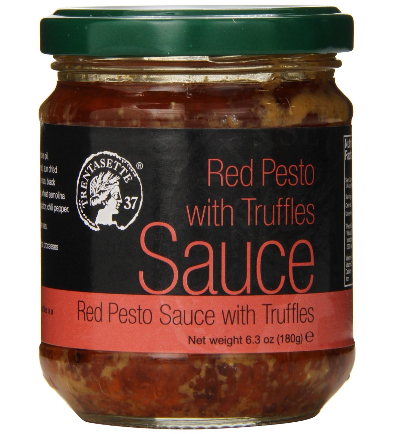 Trentasette Red Pesto with Truffles 6.35 oz - Gourmet Italian Sauce - Buy Online on GoSupps.com