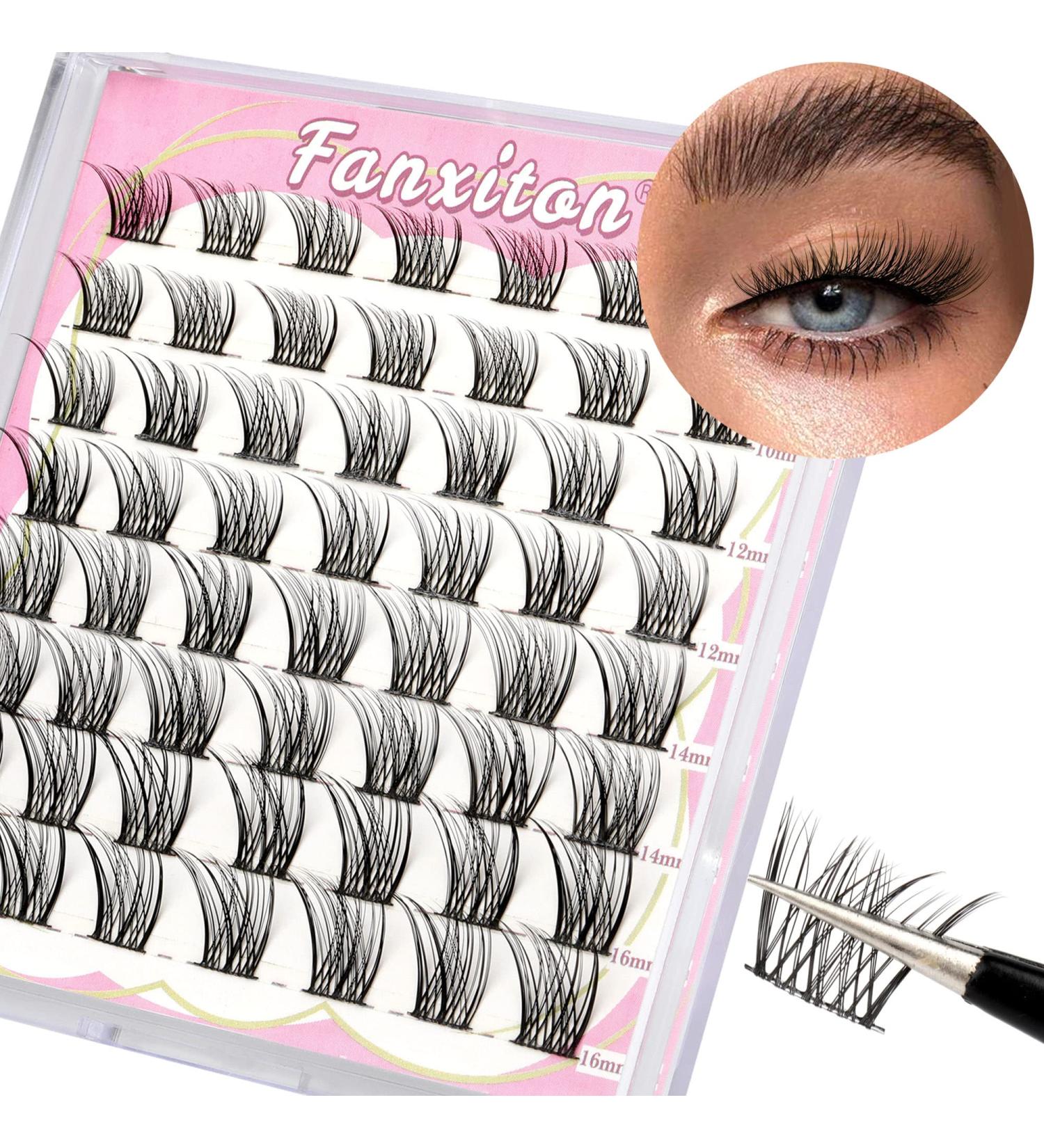 Cat Eye Cluster Lashes C Curl | 3D Natural Look DIY Eyelash Extensions - 56 Pcs Soft & Comfortable Individual Lashes (A2-10-16mix) - Buy Online on GoSupps.com