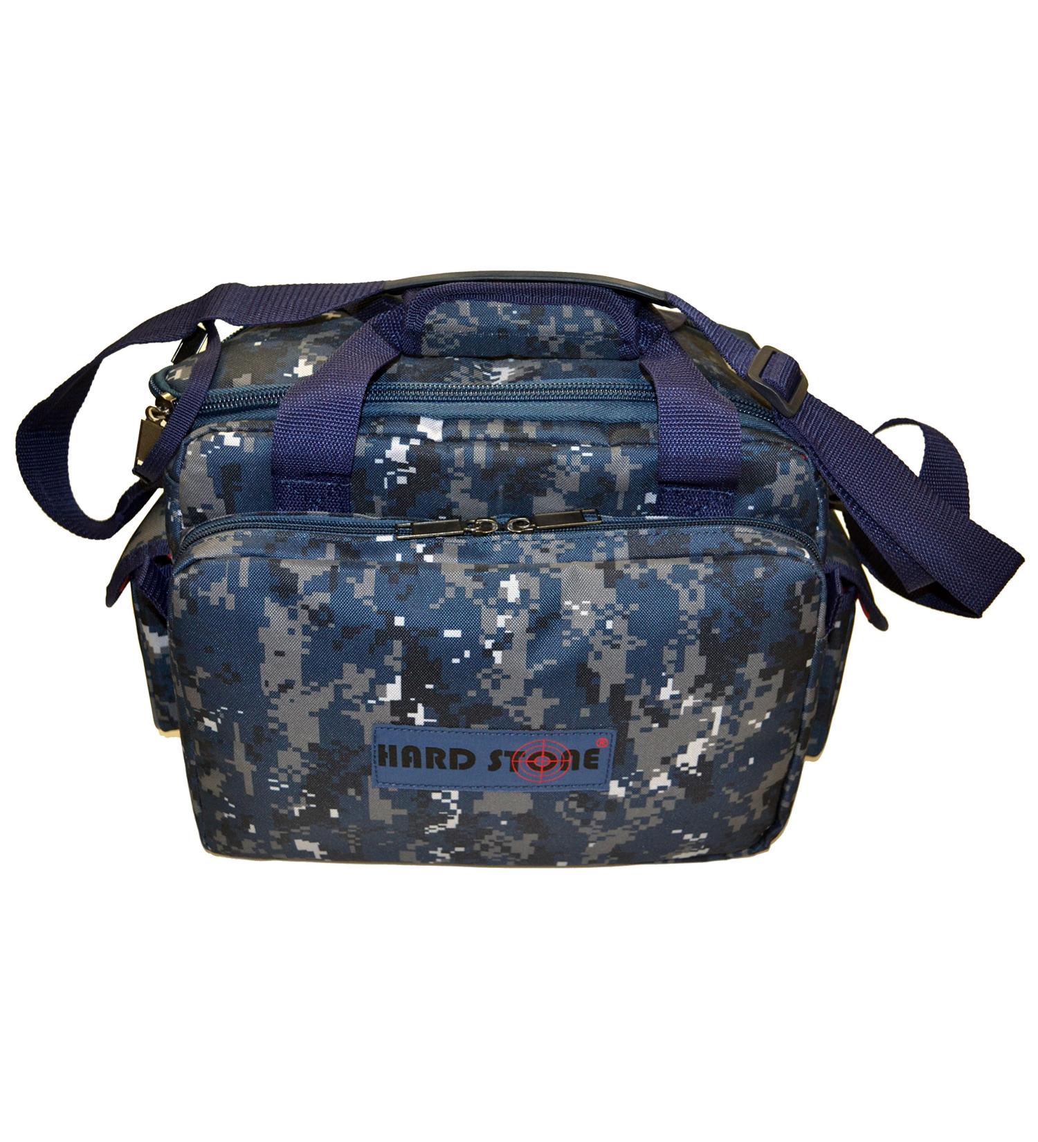 HARDSTONE Tactical 5 Pistol Range Go Bag - Navy Digital | Adjustable Shoulder Strap - Buy Online on GoSupps.com