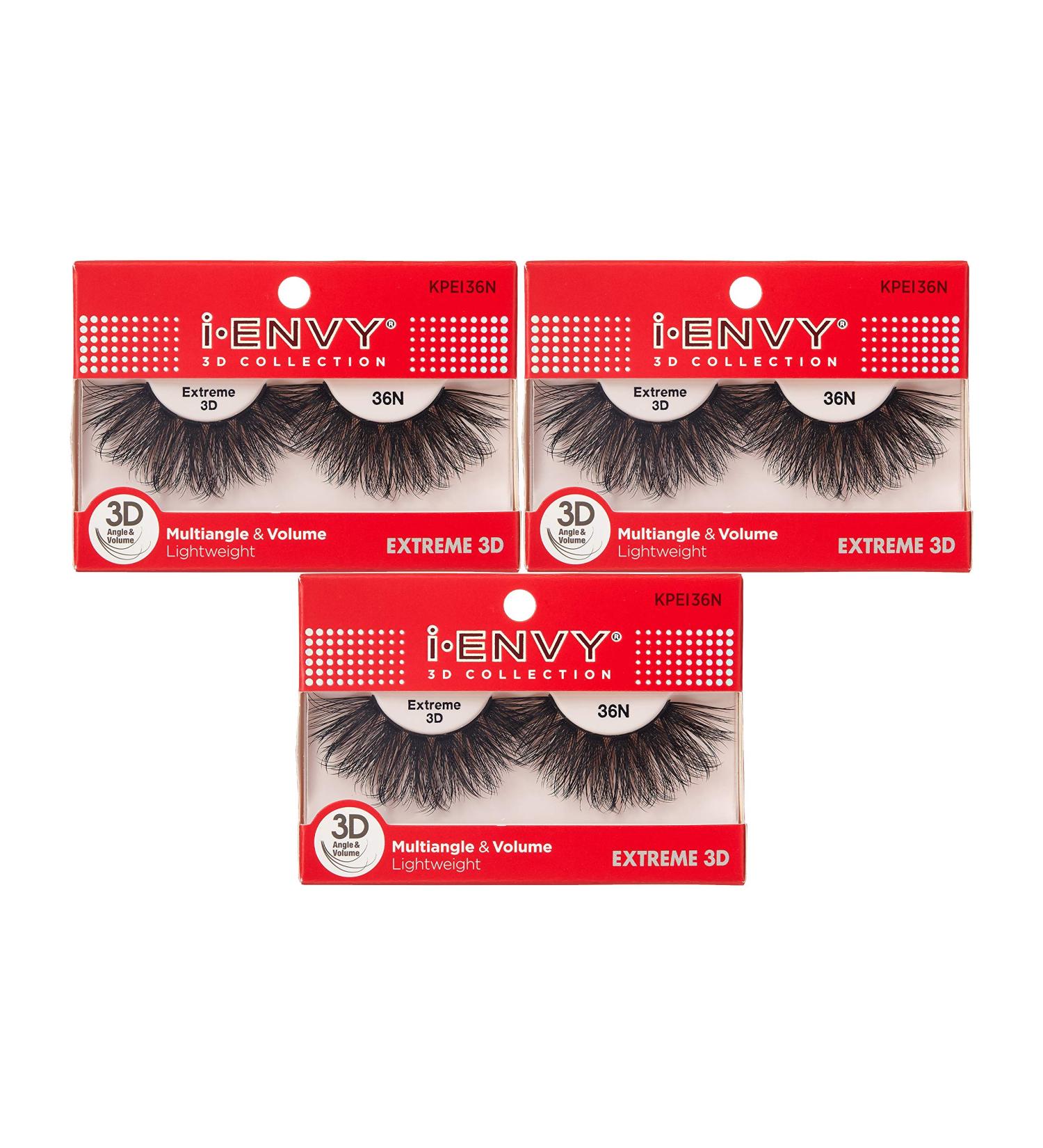 i-Envy 3 Pairs False Eyelashes 3D Glam Collection - Multi-Angle & Extreme Volume Lashes - Buy Online on GoSupps.com