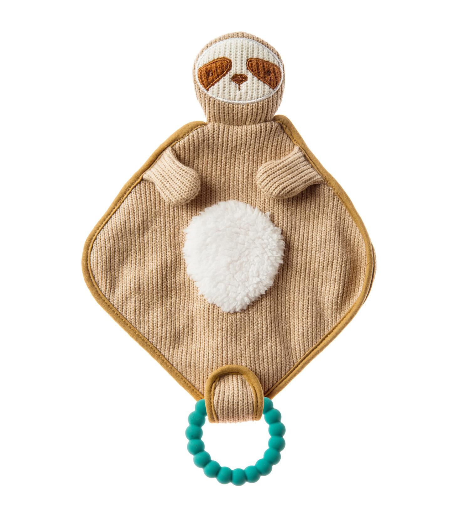 Mary Meyer Knitted Nursery Lovey with Silicone Teether - 10 Sloth - Buy Online on GoSupps.com