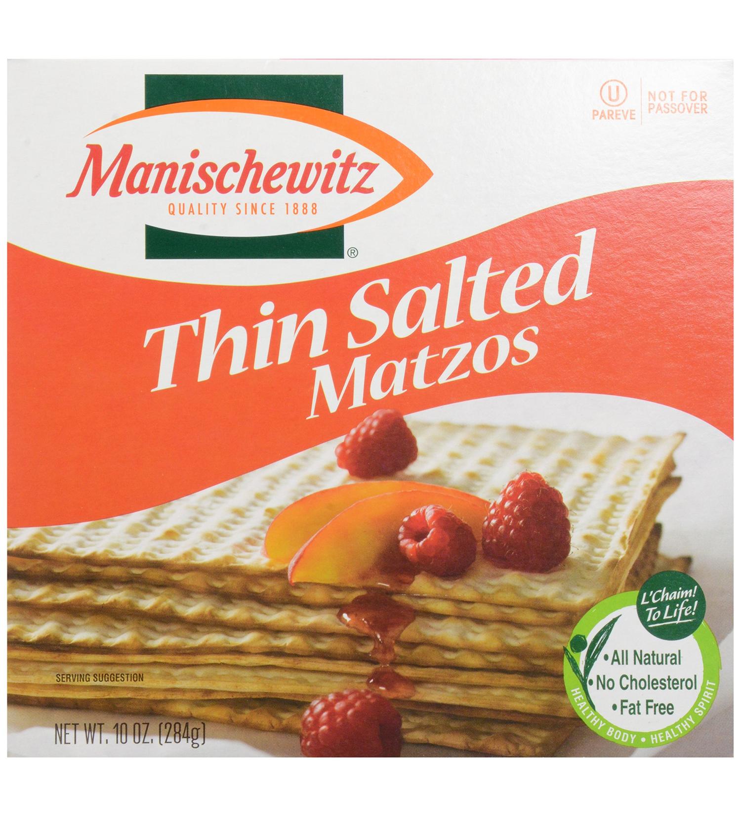 Manischewitz Matzos Thin Salted 10 oz - Traditional Passover Crackers - Buy Online on GoSupps.com