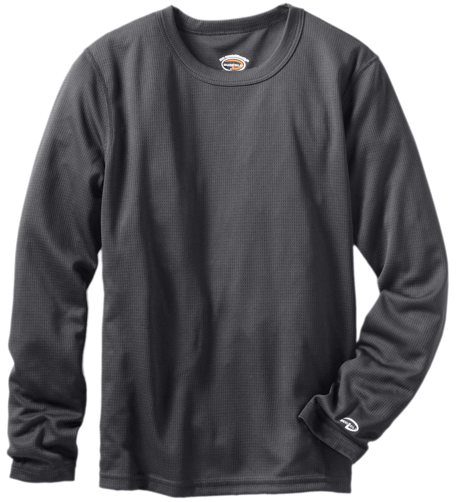 Duofold Boy's Base Weight First Layer Shirt X-Large Black