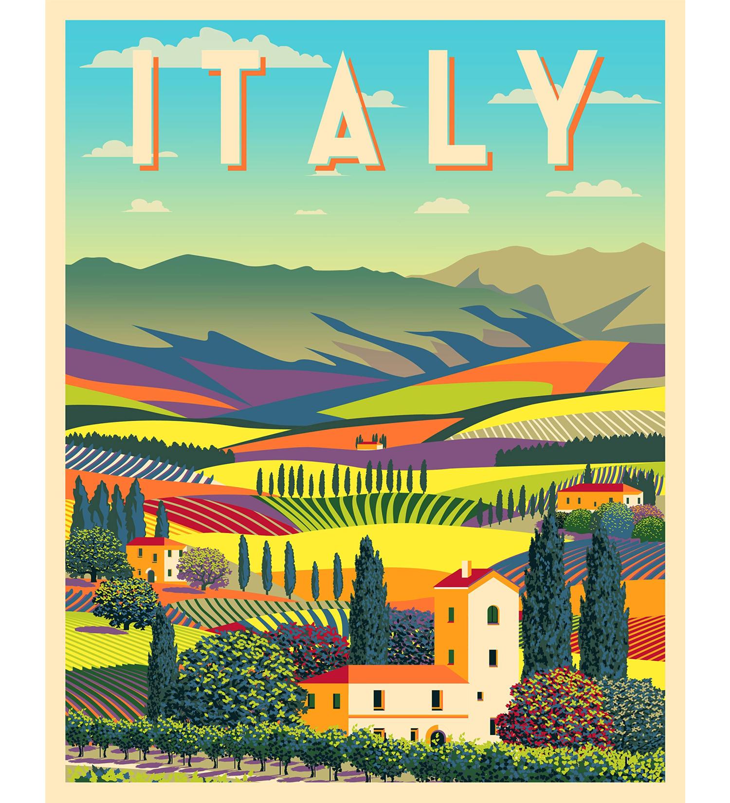 Kraftistry Paint by Number Italy - DIY Adults' Paint-by-Number Kit with Framed Canvas - 12x16 Adult Kit on Canvas - Buy Online on GoSupps.com