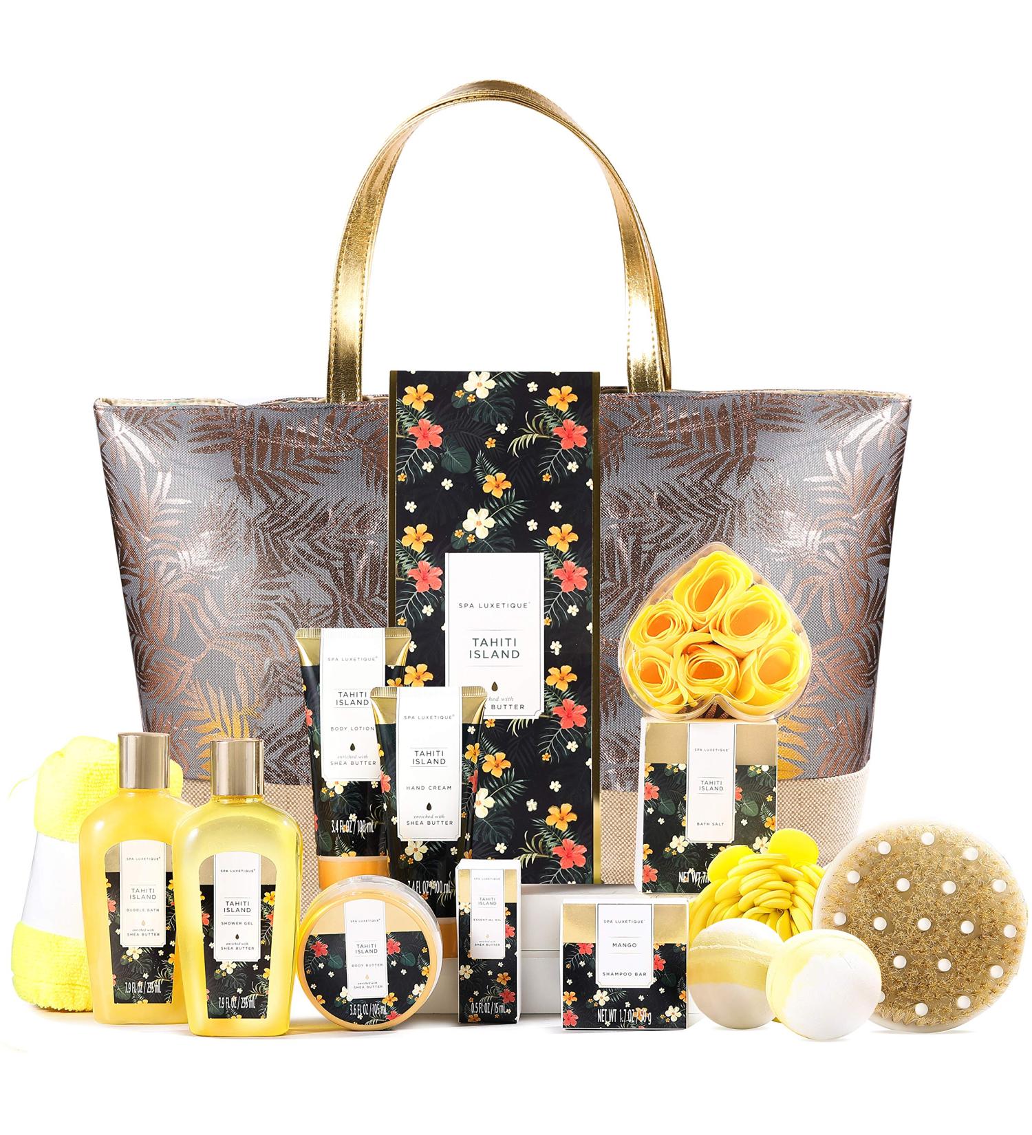 Spa Luxetique Spa Gift Set for Women - 15pcs Bath Bombs, Essential Oil, Hand Cream, Bath Salt, Luxury Tote Bag - Christmas Gift Set - Buy Online on GoSupps.com