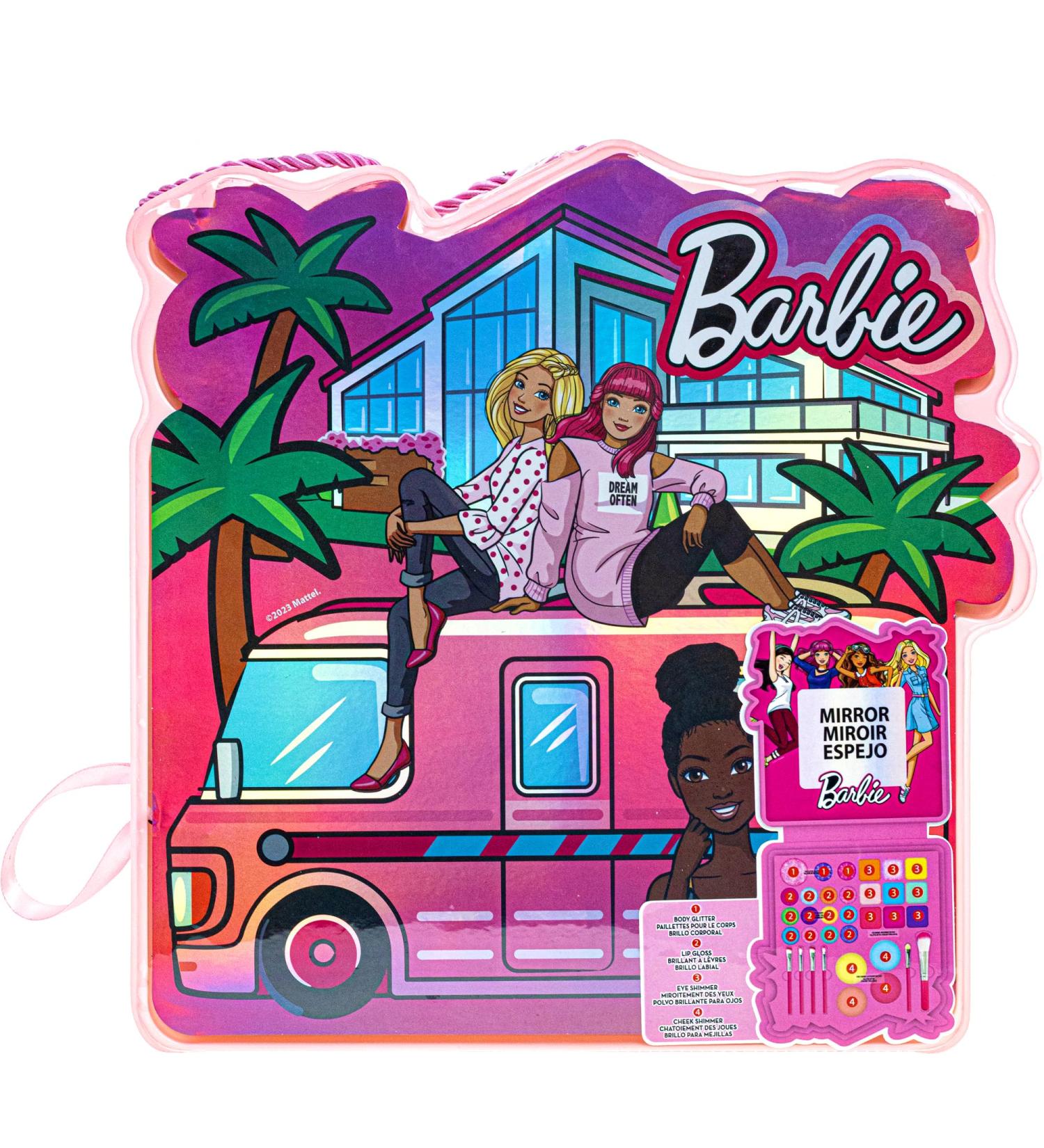 Buy Barbie Townley Girl Soft Case Vanity Set | Lip Gloss Face & Cheek Shimmer | Ideal for Parties & Sleepovers | Ages 3+ - International Shipping Available - Buy Online on GoSupps.com