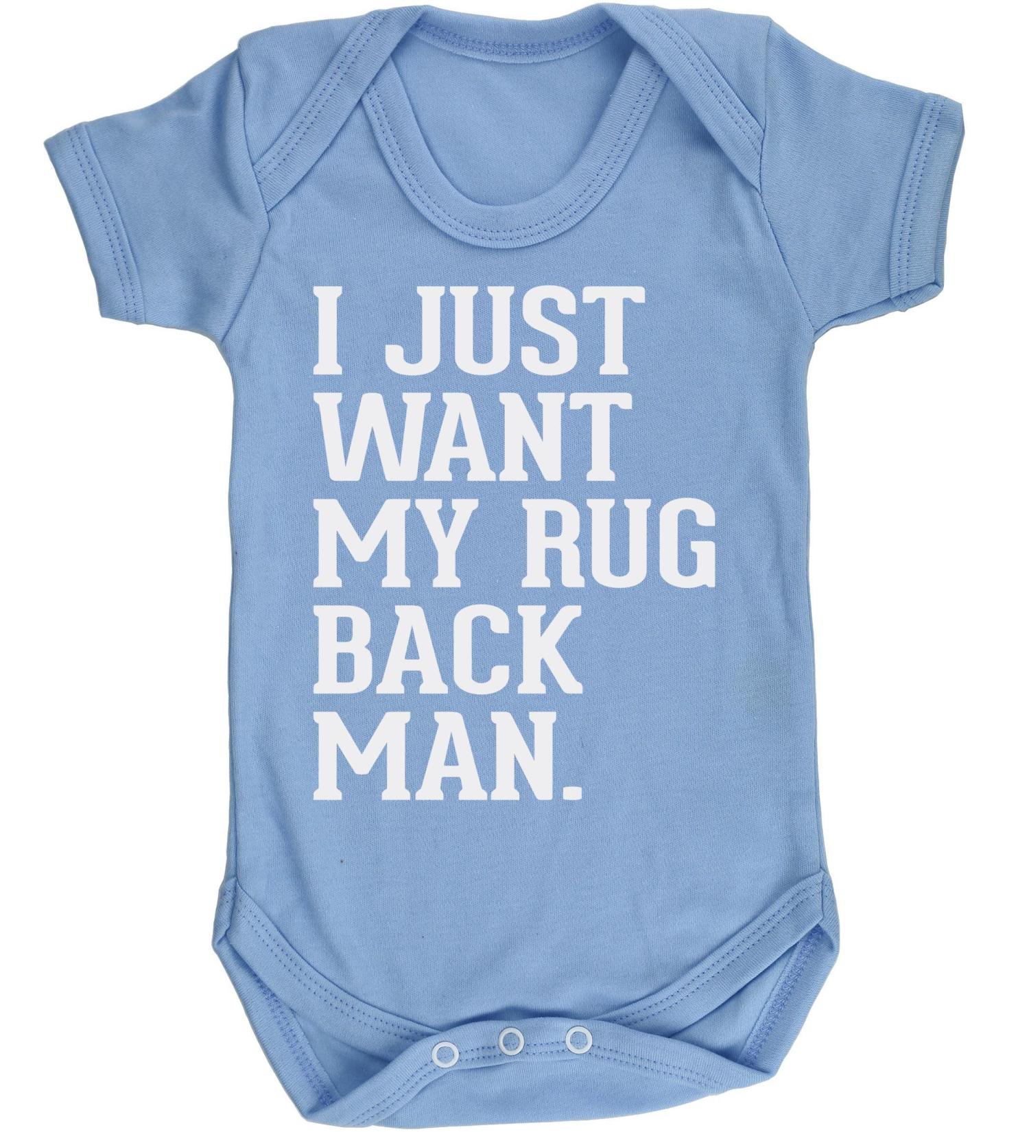 Hippowarehouse I just want my rug back man baby vest bodysuit (short sleeve) boys girls