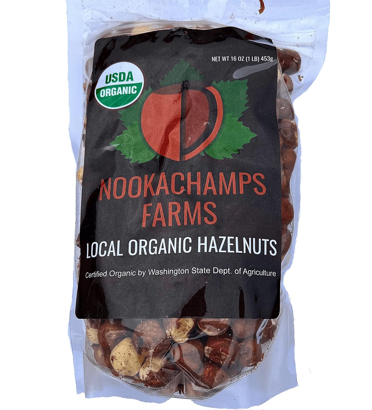 Organic US Grown Hazelnuts - 1lb | Raw Filberts | Non-GMO | Nookachamps Farms - Buy Online on GoSupps.com