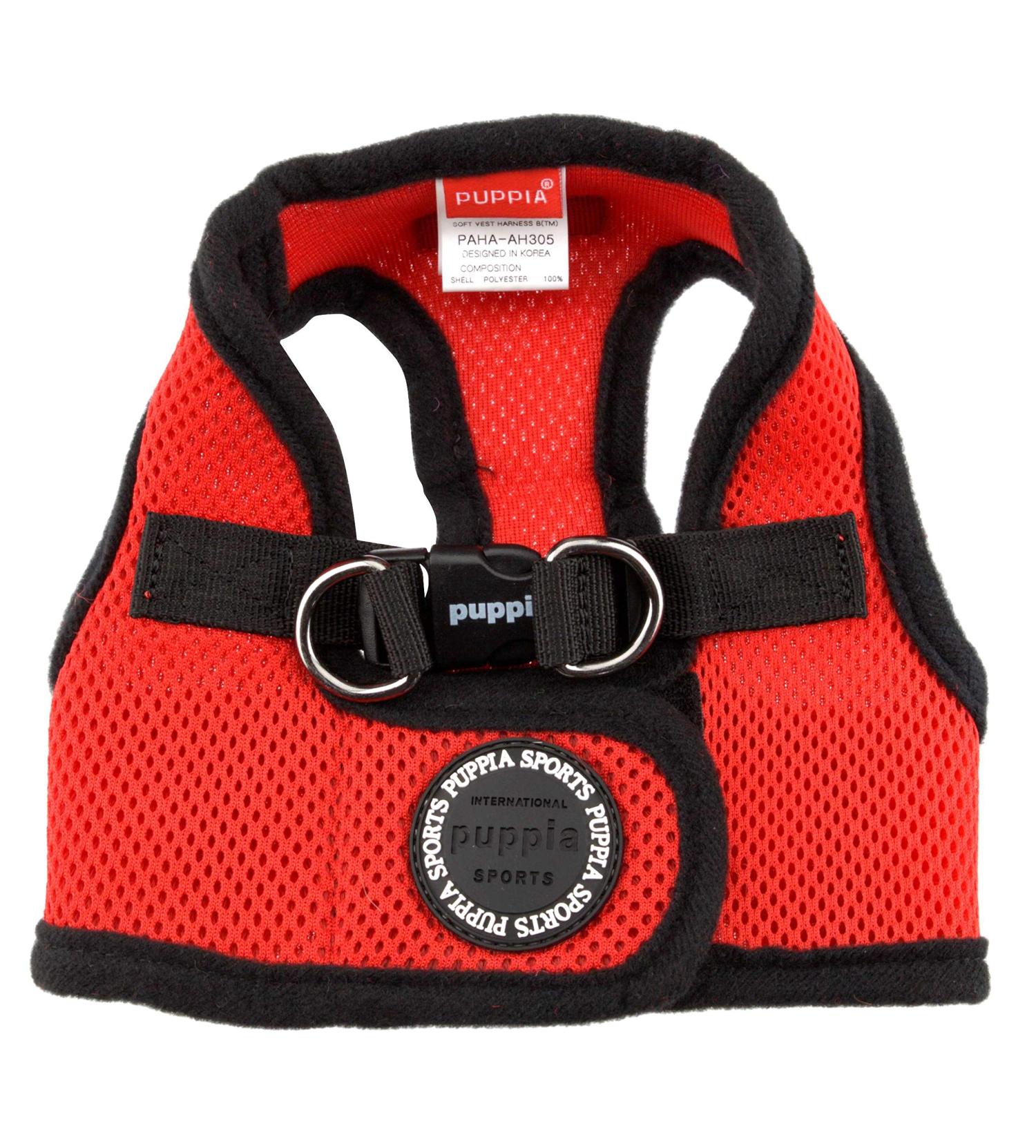Puppia Dog Harness for Small & Medium Dogs - Soft Vest in Multiple Colors | Puppy Dishes & Anti-Tip Tableware - XS Red - Buy Online on GoSupps.com