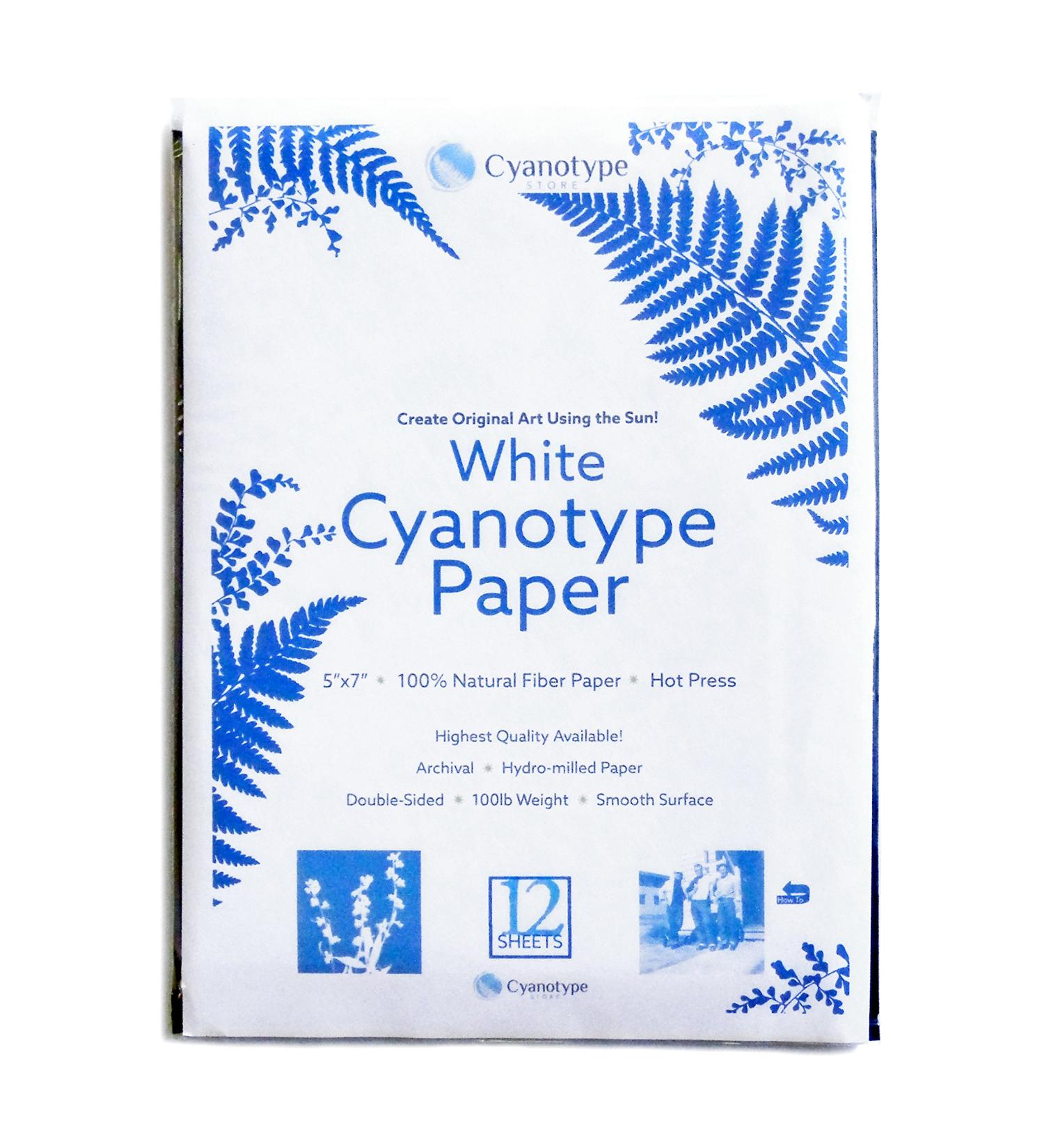 Cyanotype 5 x 7 Paper - 12 Pack (White) | Premium Quality Paper for Cyanotype Printing - Buy Online on GoSupps.com