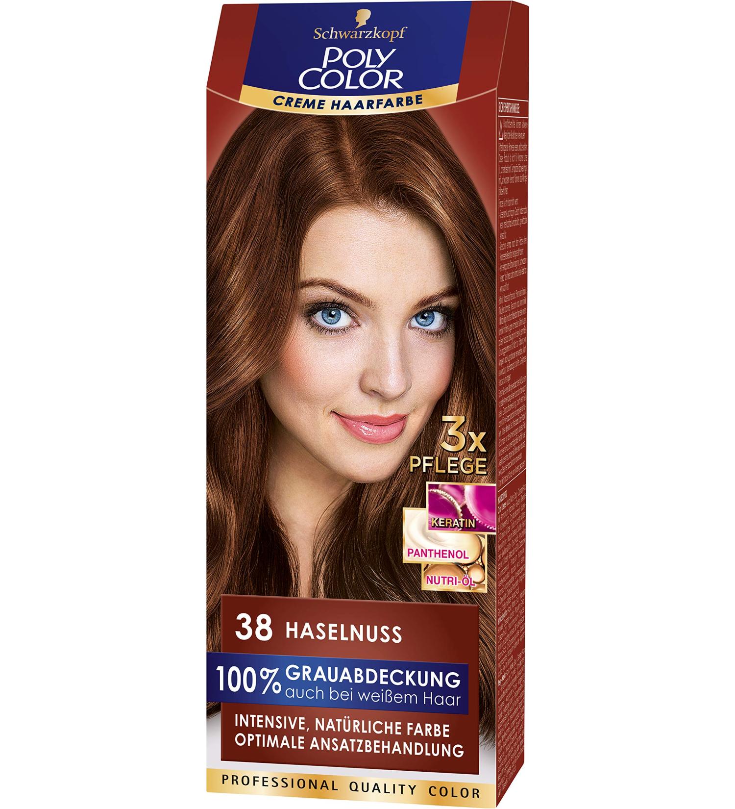 Schwarzkopf Poly Colour Cream Hair Colour 38 Hazelnut 115 ml