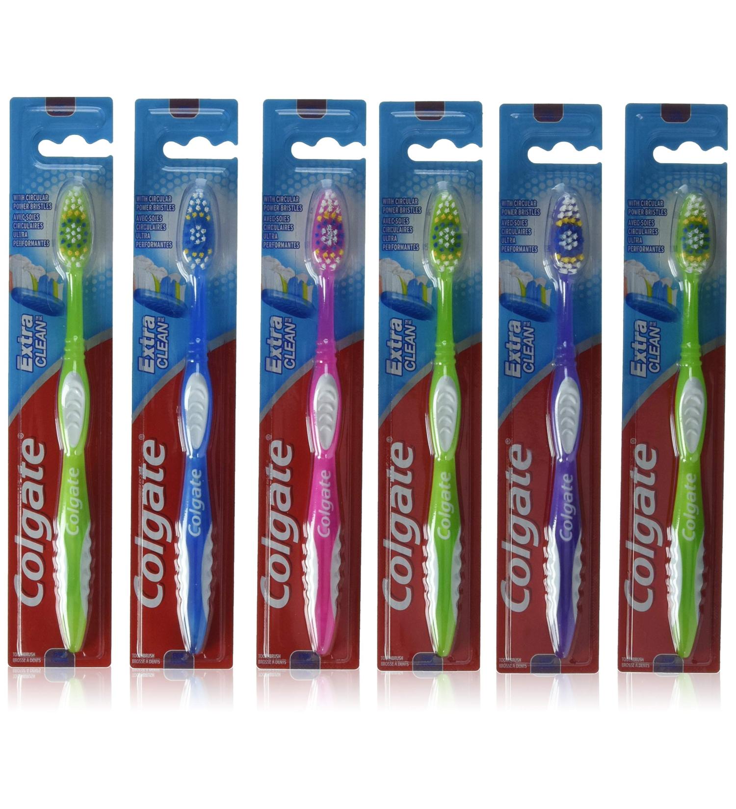 COLGATE Extra Clean Toothbrush Full Head FIRM #40 (Pack of 6)
