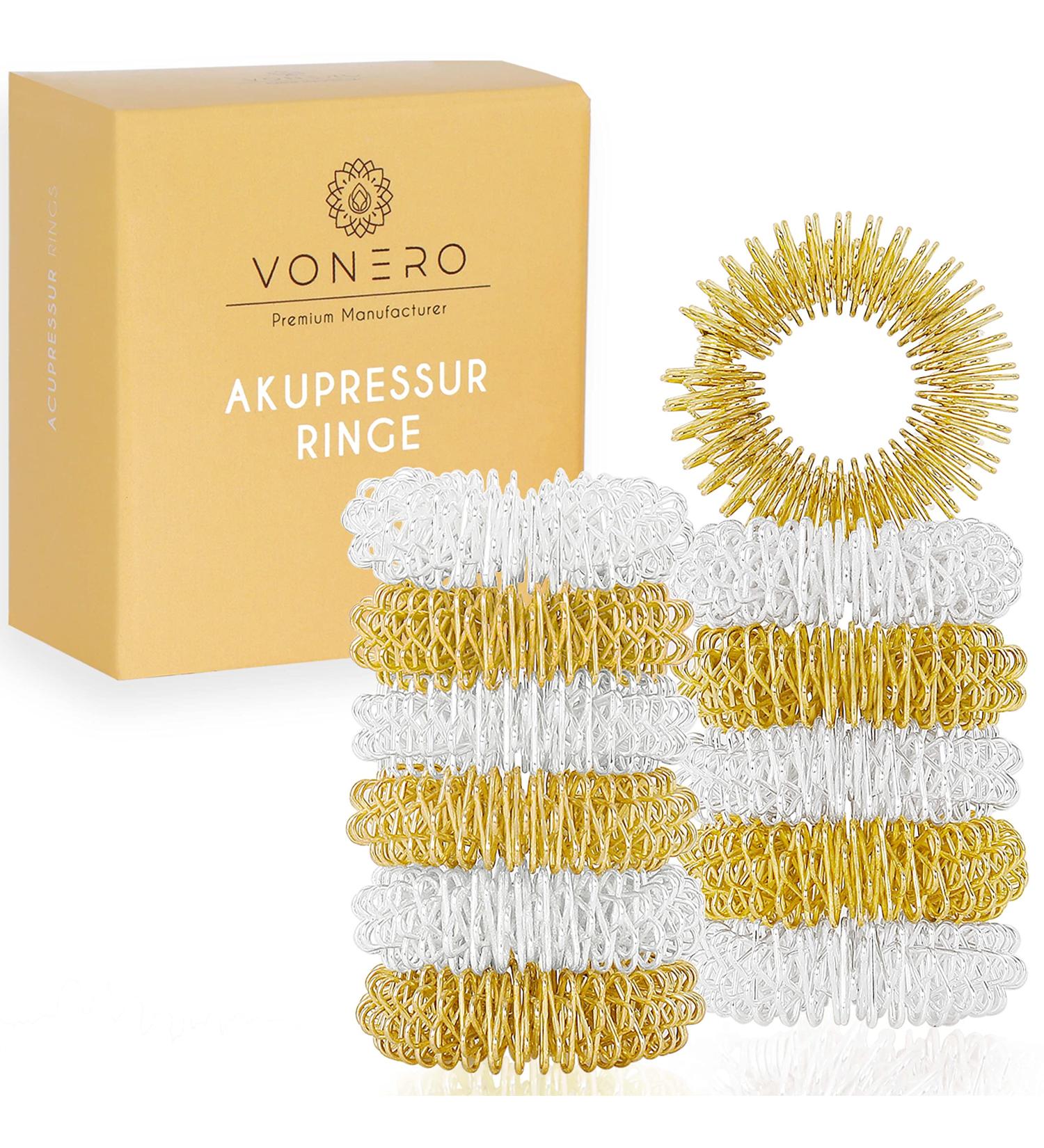 Fromero Premium Acupressure Ring Set - 12 Stress Relief Finger Massage Rings for Enhanced Relaxation & Wellness - 2023 Concept - Buy Online on GoSupps.com