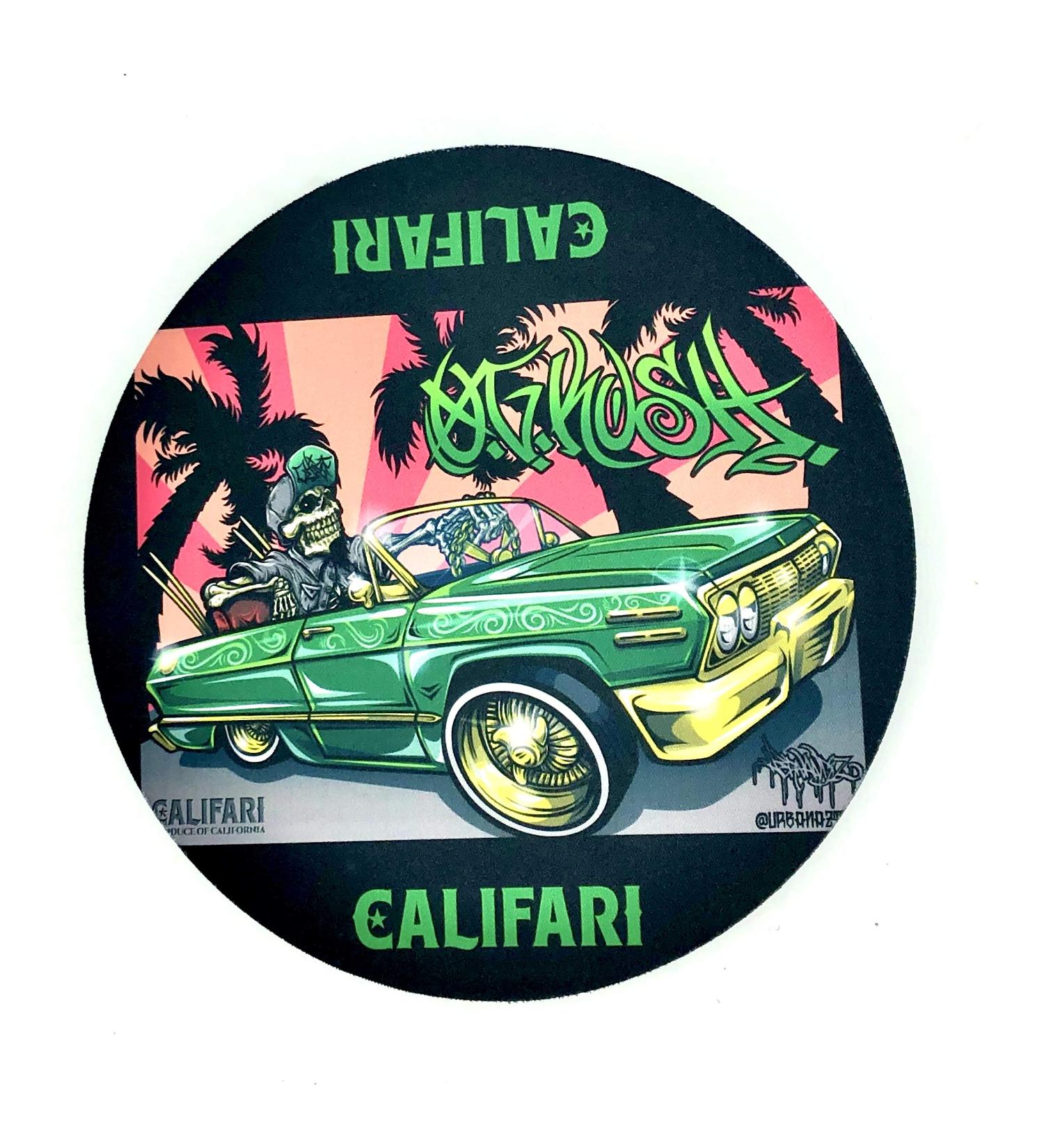 Califari's OG Kush Rig Mat - Dab Pad mat, an 8" Mousepad Style Dab mat, Rig Coaster