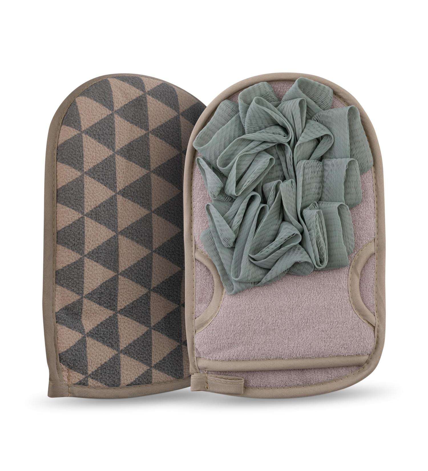 Double-Sided Bath Sponges for Men & Women - Loofah Shower Puffs & Gloves - Green Hand Bath Scrubbies - Buy Online on GoSupps.com