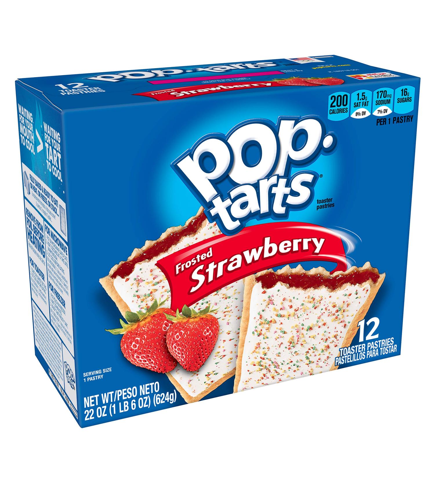 Kellogg's Pop-Tarts Frosted Strawberry Toaster Pastries - 12 Count: Fun Breakfast for Kids - Buy Online on GoSupps.com