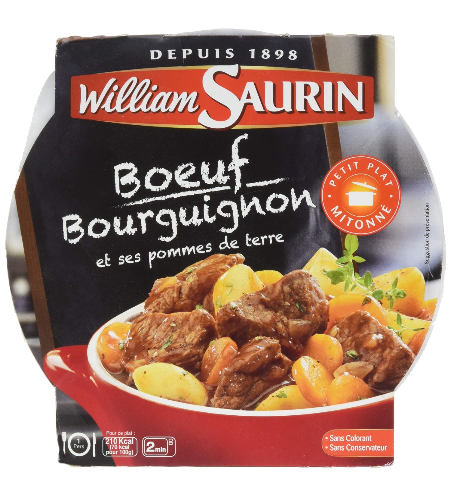 William Saurin Beef Bourguignon and Potatoes 300 g - Pack of 4 - Buy Online on GoSupps.com