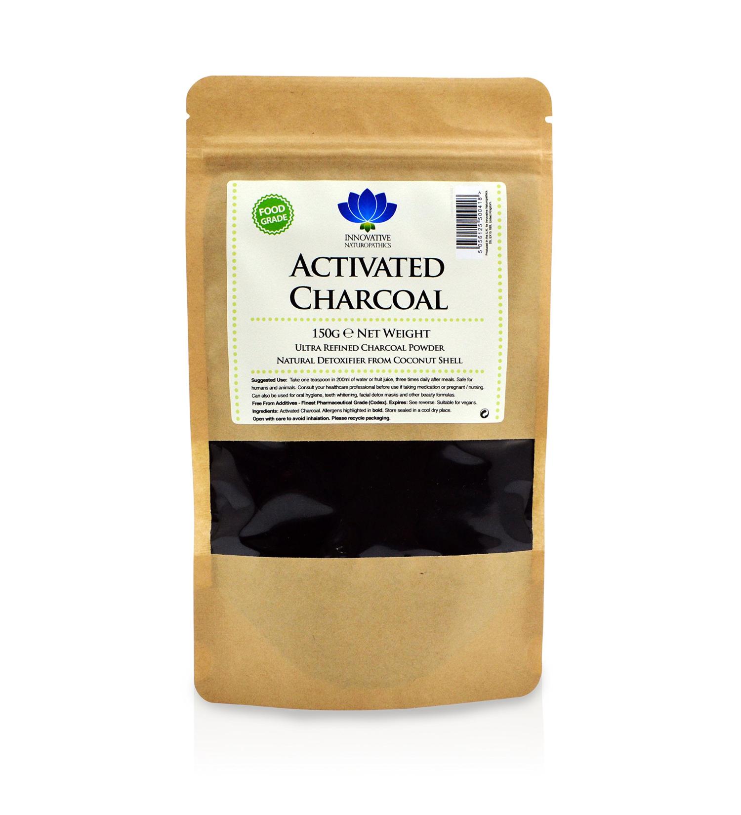 Food Grade Activated Charcoal 150g for Teeth Whitening & Detox - Pack of 1 - Buy Online on GoSupps.com