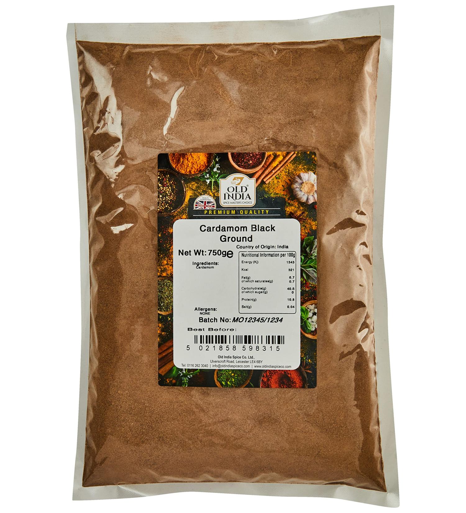 Old India Cardamom Black Ground 750g - Premium Quality Spice for Cooking and Baking - Buy Online on GoSupps.com