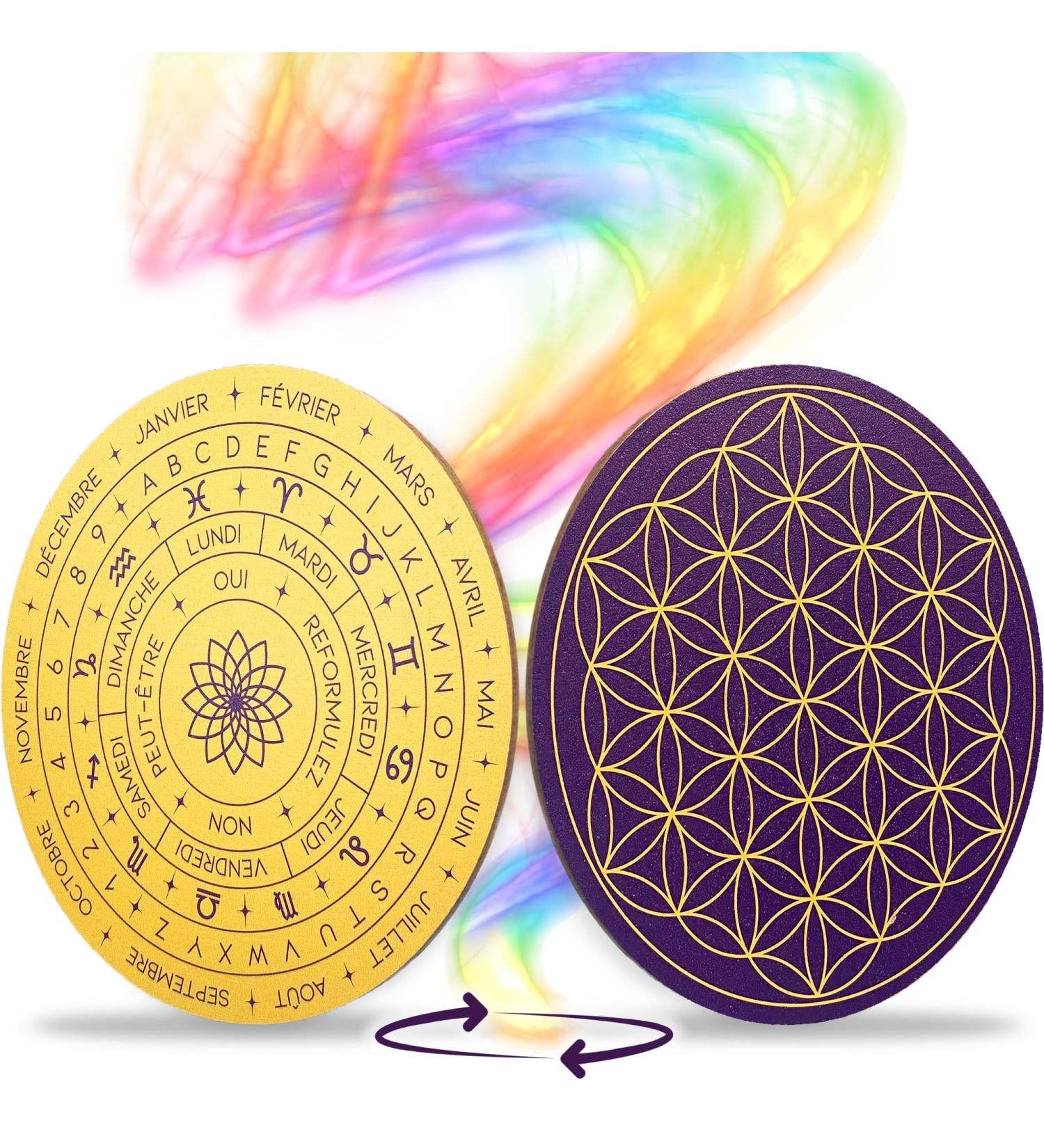 Vibratis Wooden Flower for Reloading Stones & Fortune Telling - 15 cm Made in France with Bracket for Dials & Pendulum Board - Buy Online on GoSupps.com