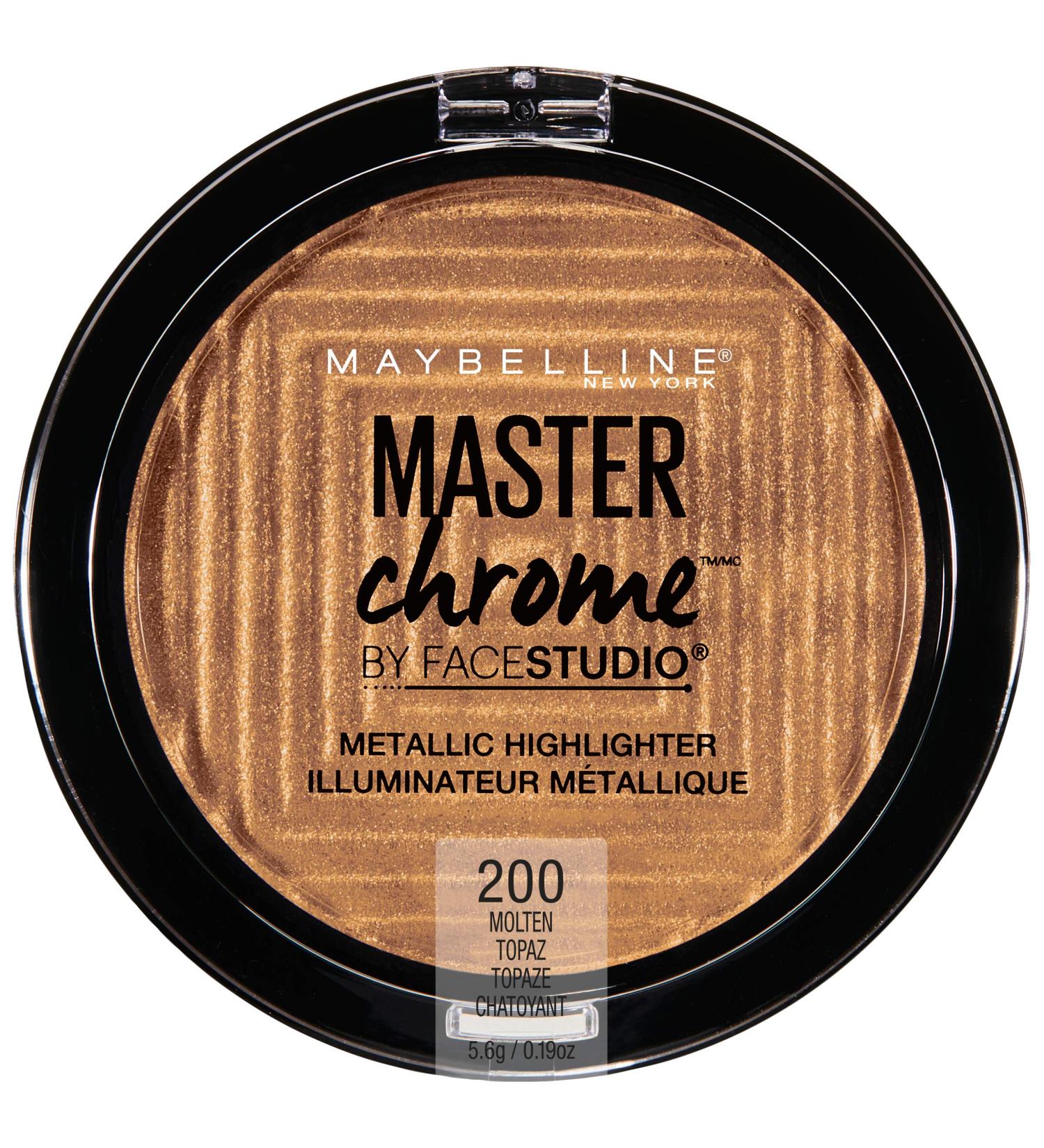 Maybelline Master Chrome Highlighter Molten Topaz 200 - 0.24 oz | Metallic Glow - Buy Online on GoSupps.com