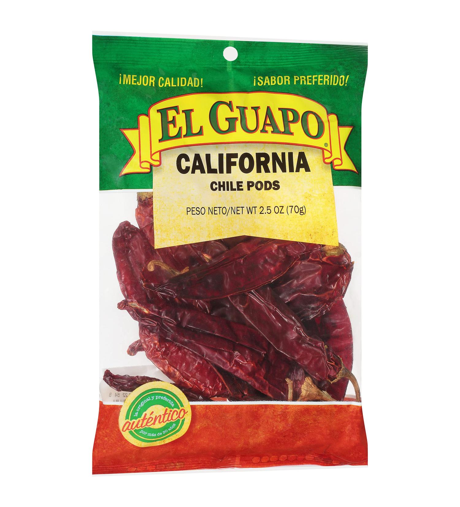 El Guapo California Chiles (Chile California) 2.5 oz - Authentic Mexican Spice - Buy Online on GoSupps.com