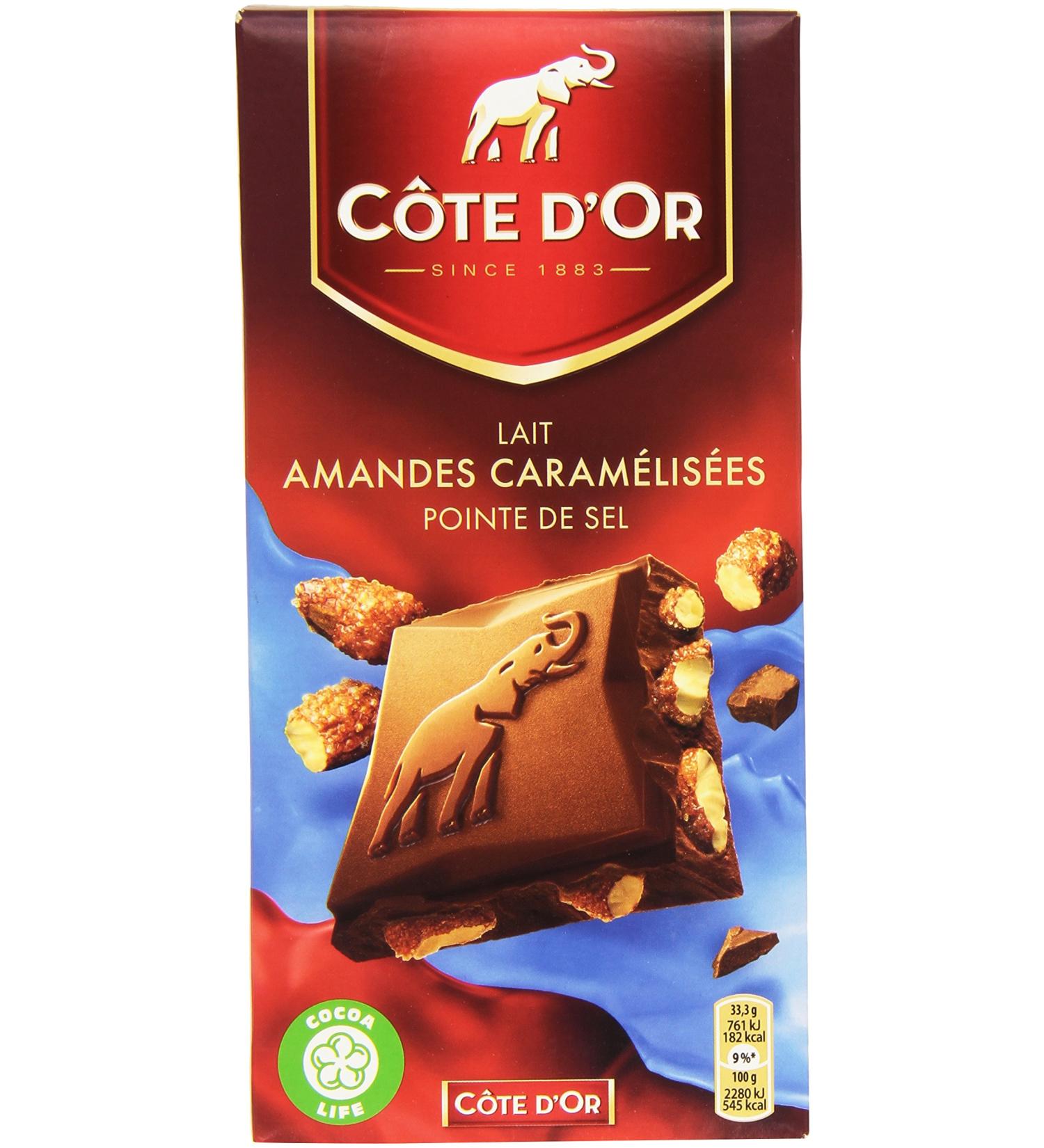 C te d'Or Milk Chocolate Bar with Caramelized Almonds 200 g - Buy Online on GoSupps.com