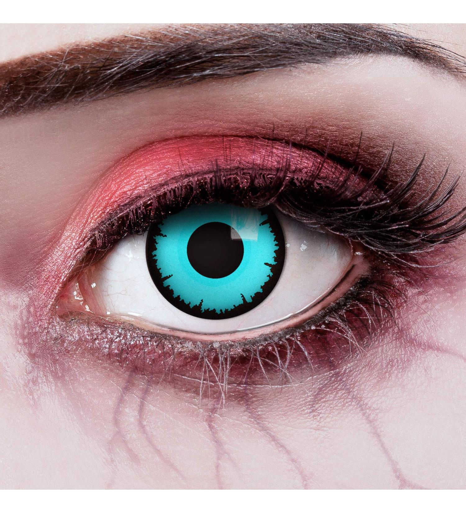 Aricona Blue Colored Contact Lenses - Annual Prescription-Free Blue Vampire Halloween Lenses - Buy Online on GoSupps.com