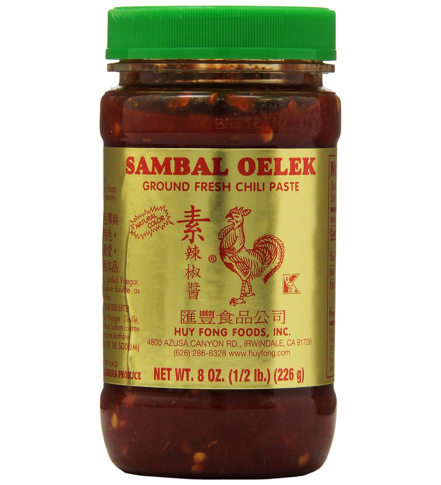 Huy Fong Sambal Oelek Chili Paste 8 oz - Authentic Spicy Chili Paste - 1 Pack 8 Ounce - Buy Online on GoSupps.com