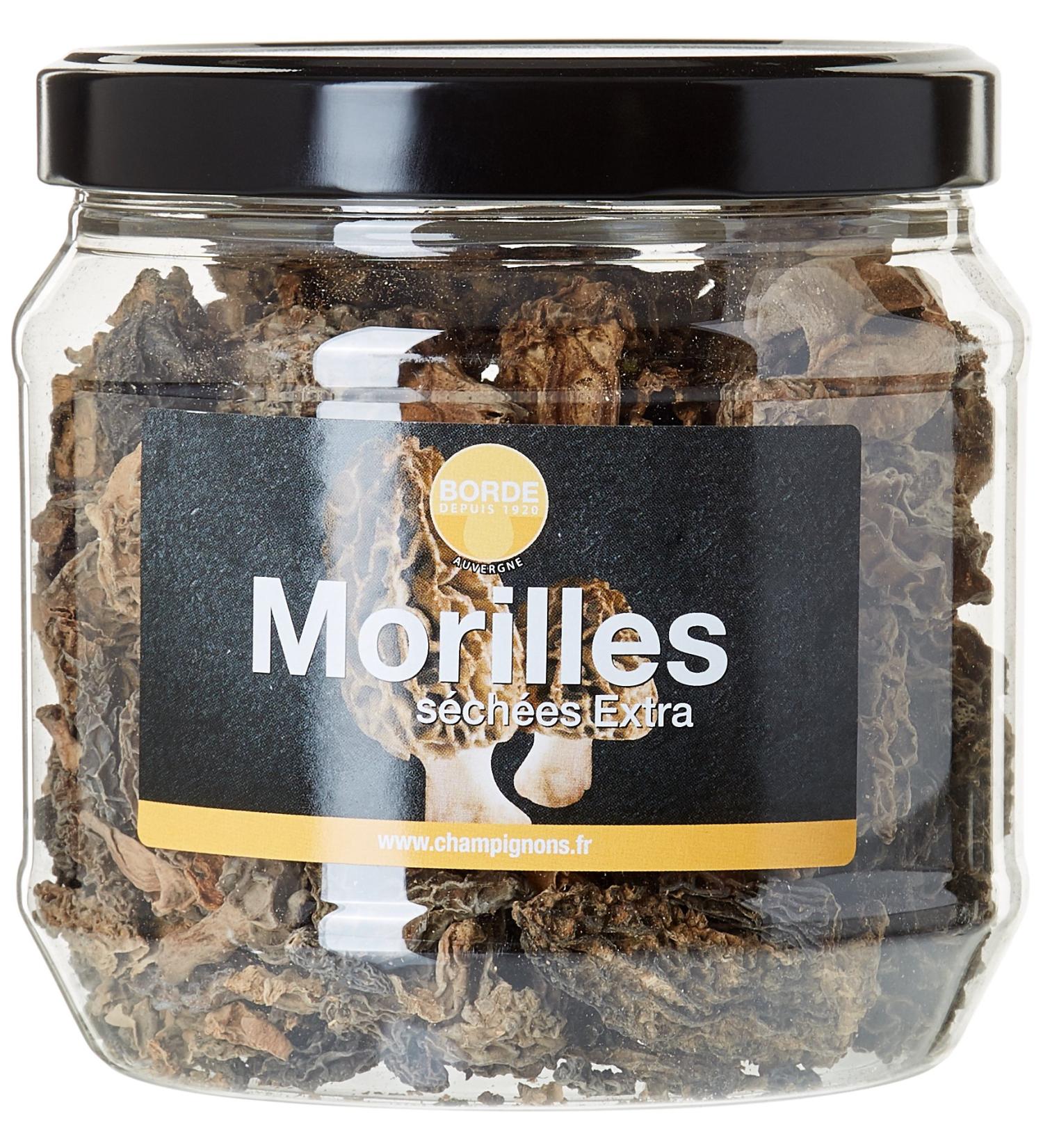 Borde Extra Dehydrated Morels PET Jar 100 g - Buy Online on GoSupps.com